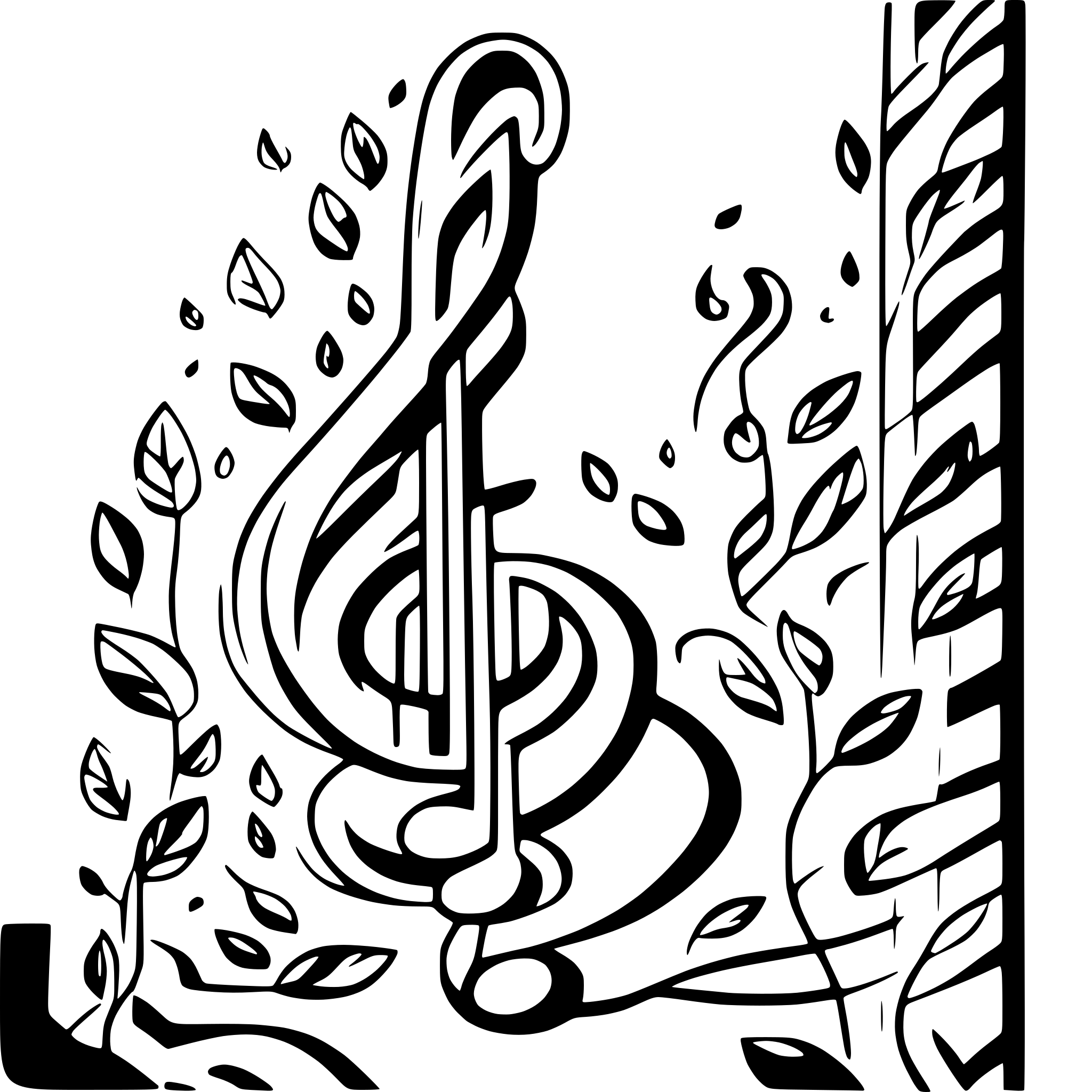 AI-generated SVG of a musical notes