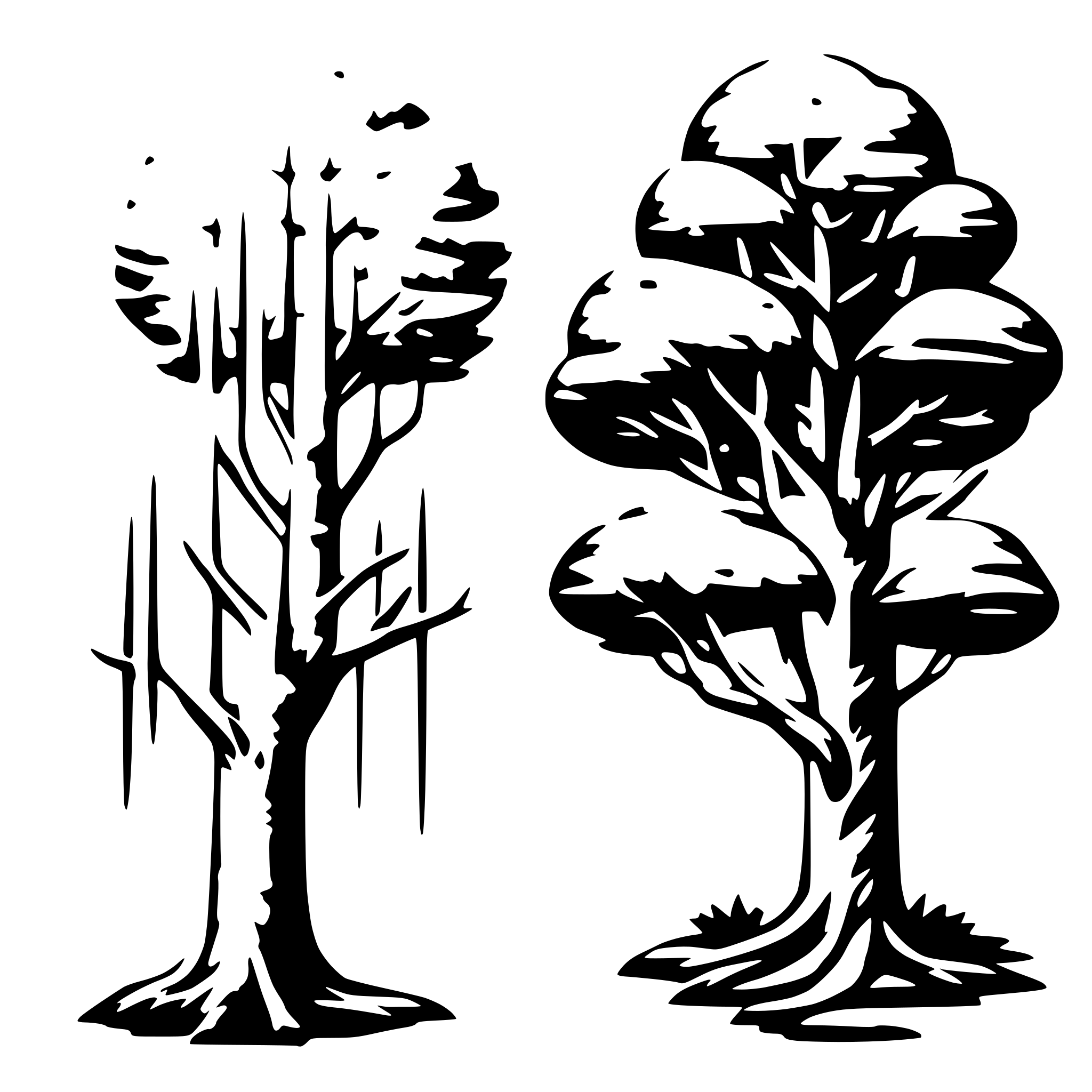 AI-generated SVG of 'tree top texture package'