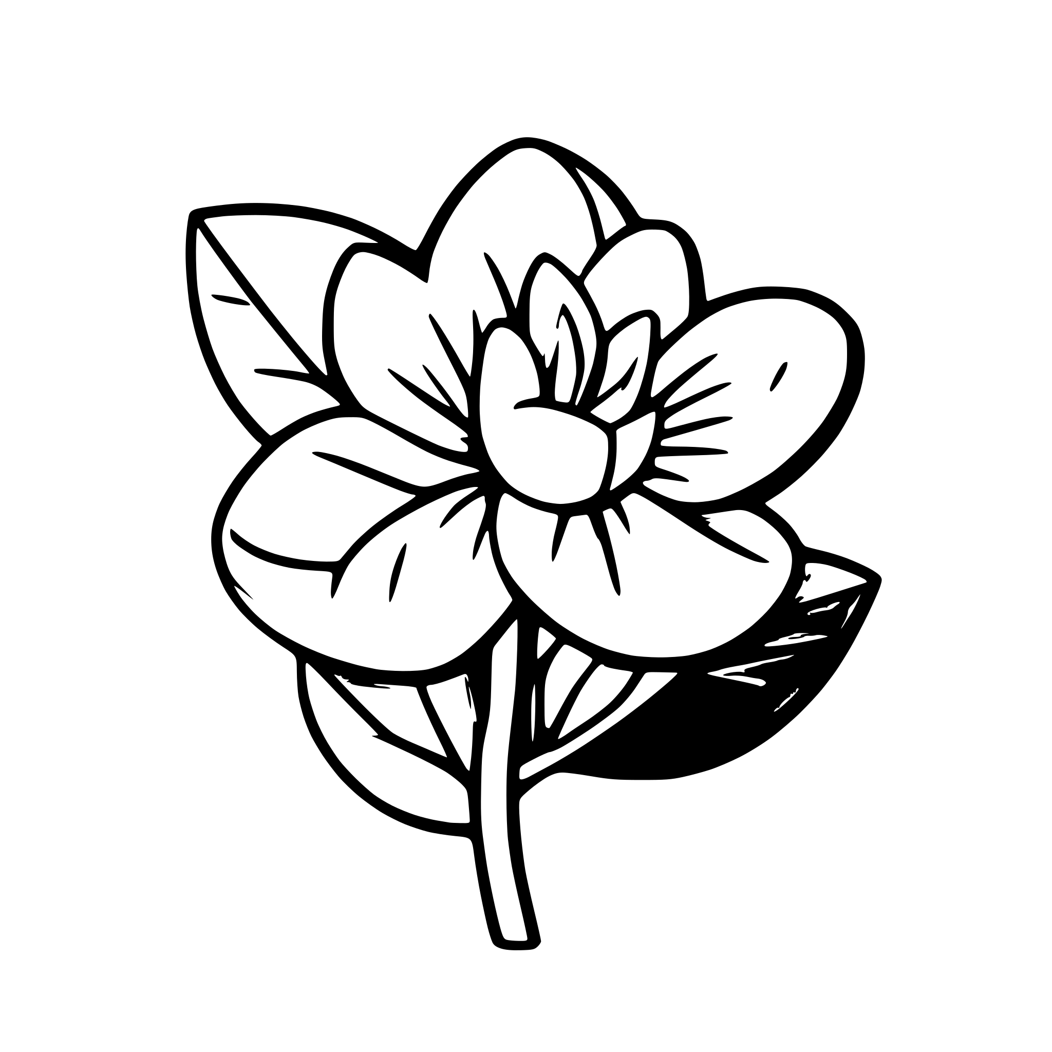 AI-generated SVG of 'frangipani flower without leaves'