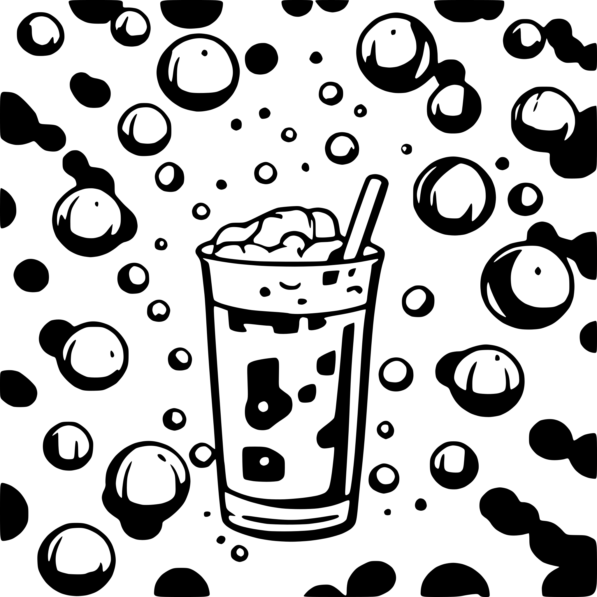 AI-generated SVG of a a lot of bubbles like in soda on a white background