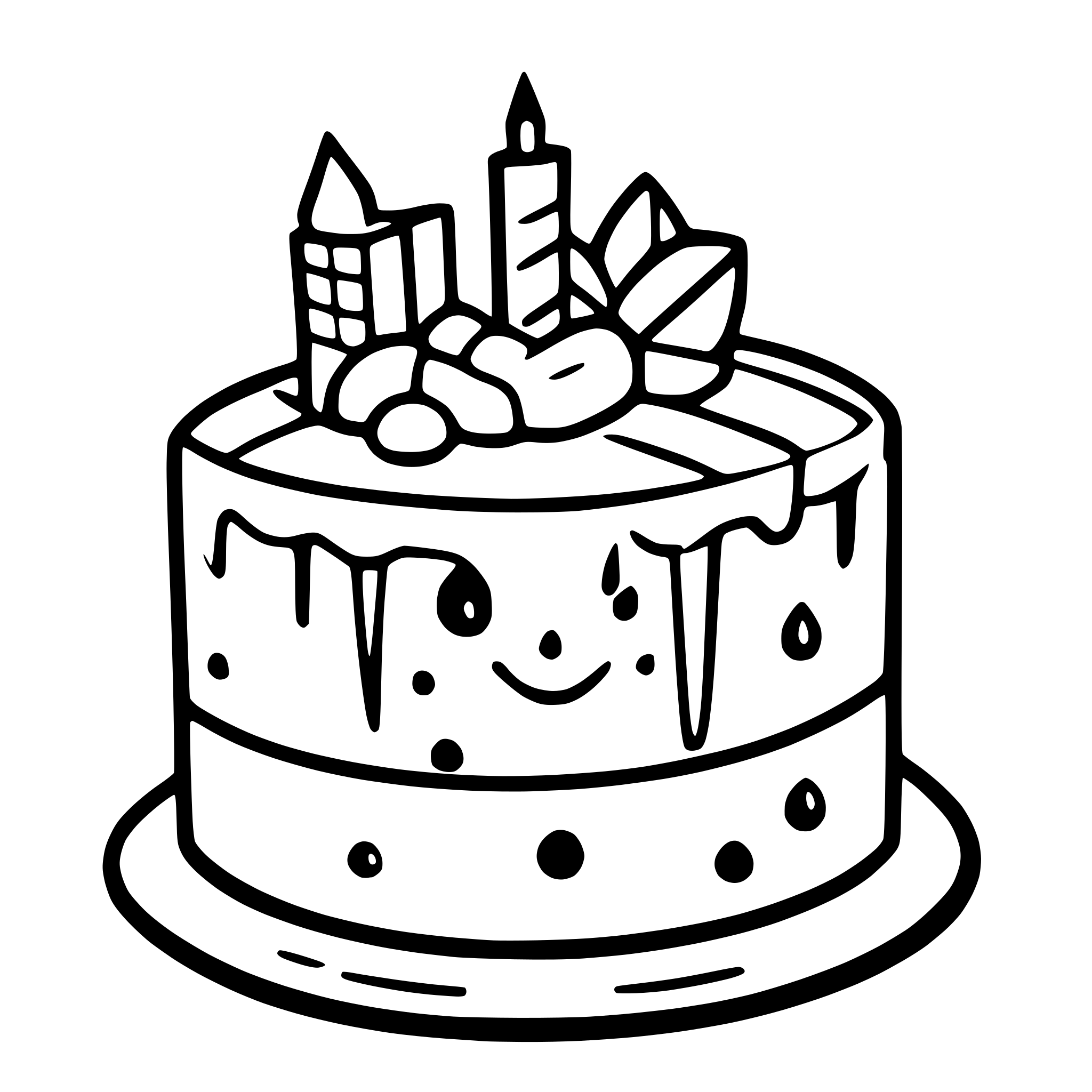 AI-generated SVG of a birthday cake