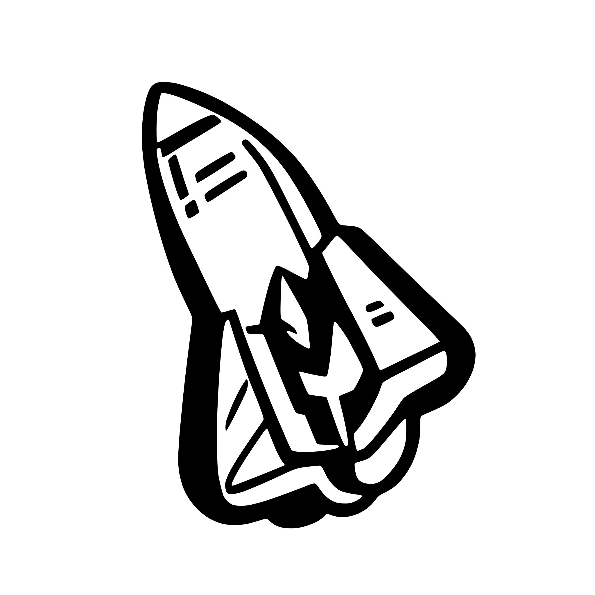 AI-generated SVG of a rocket