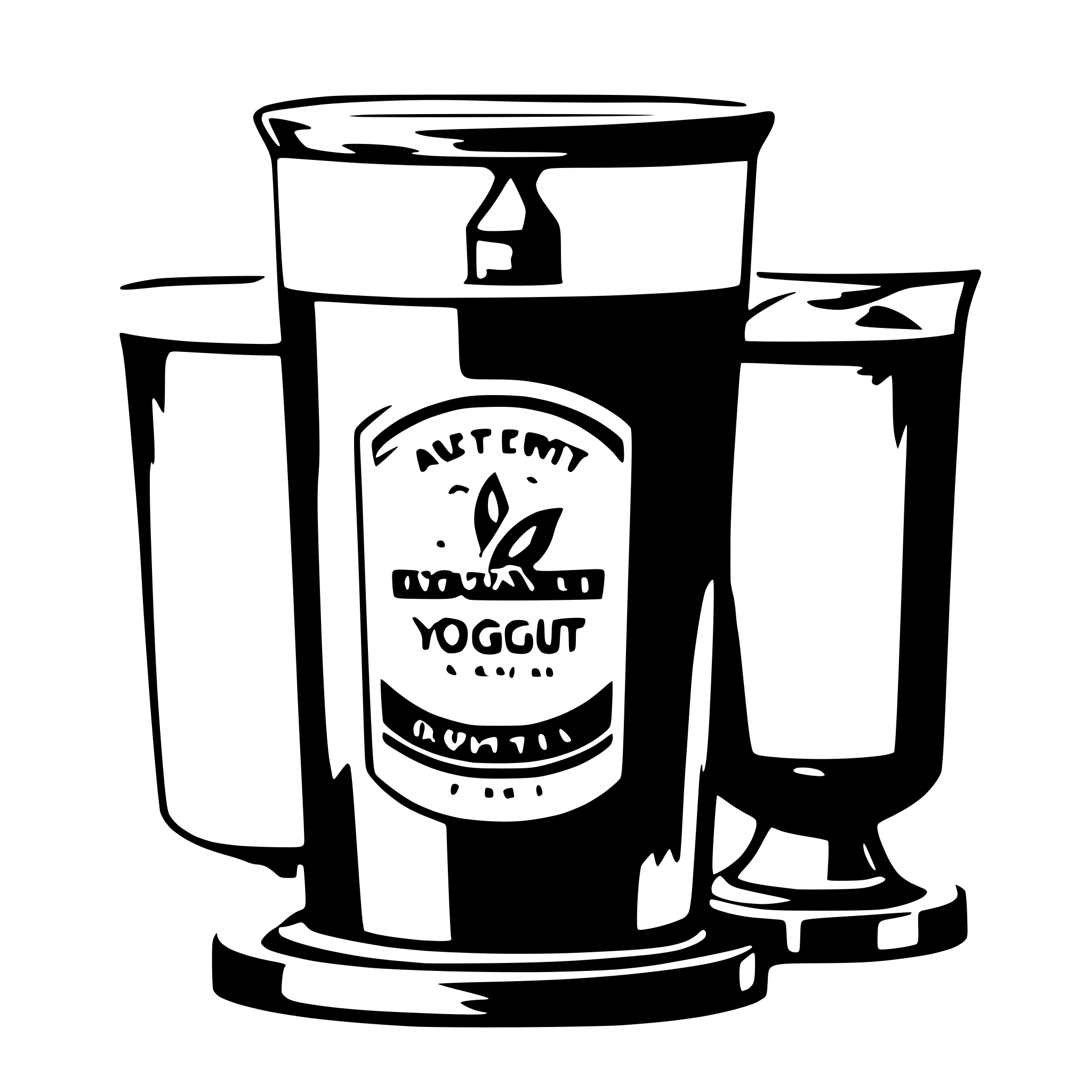 AI-generated SVG of a Yogurt form fill seal machine