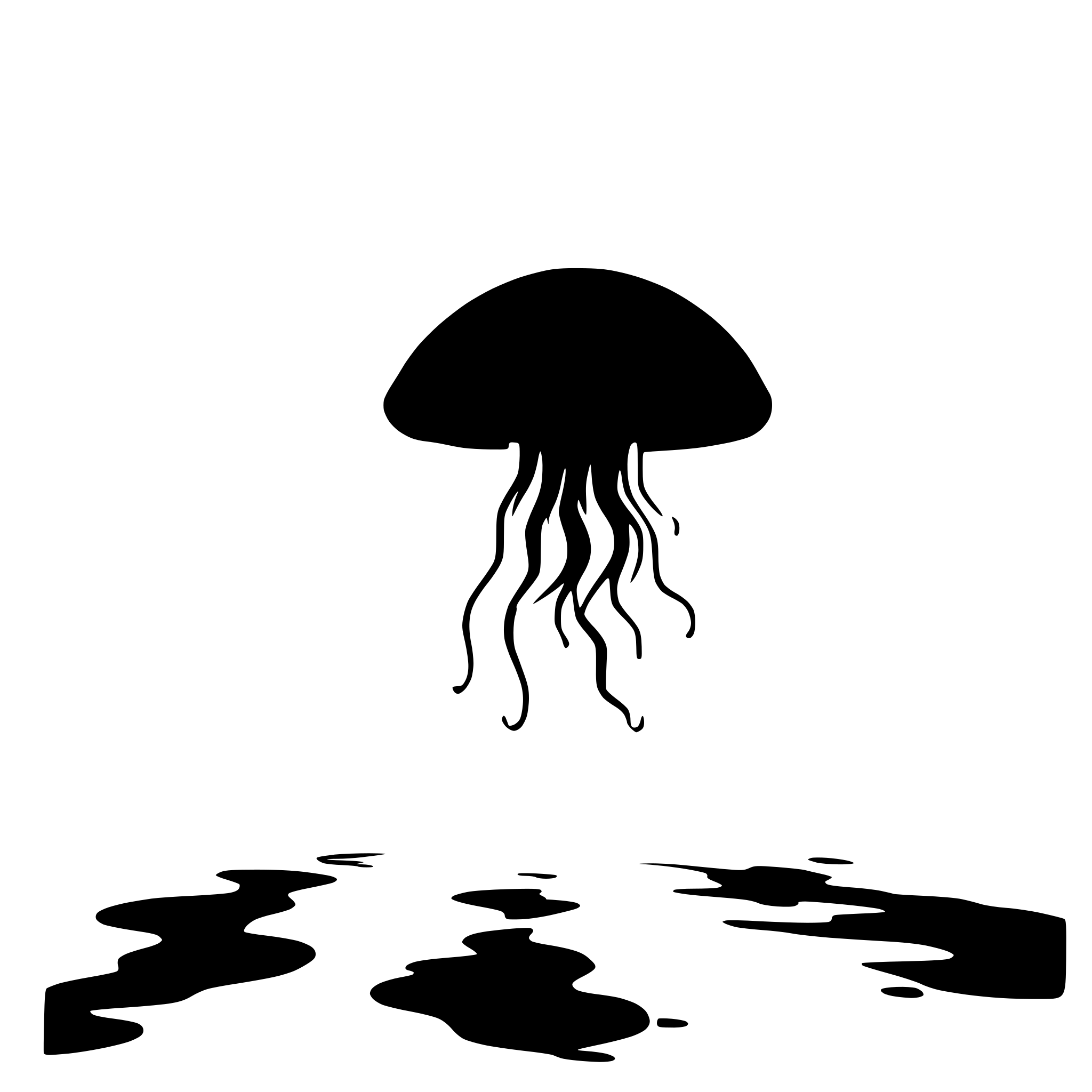 AI-generated SVG of 'jellyfish drifting in the ocean'