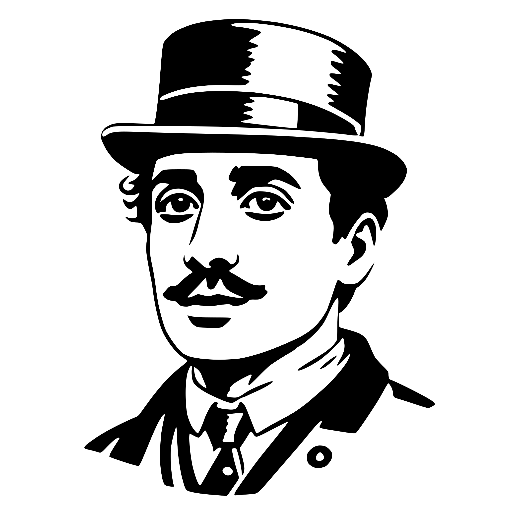 AI-generated SVG of a charlie chaplin
