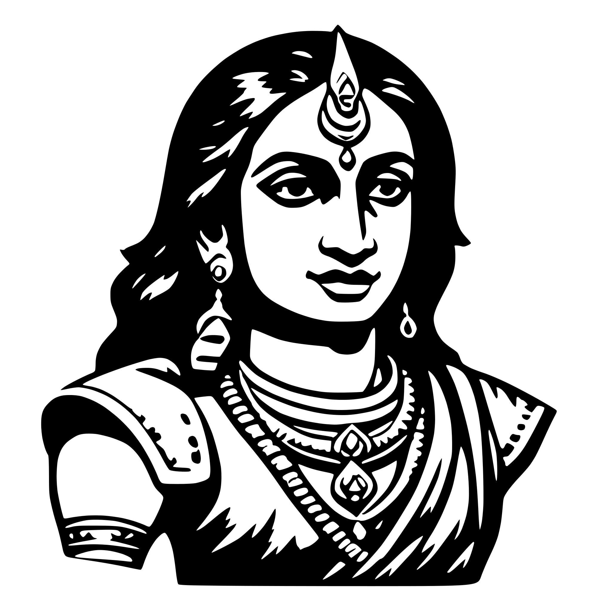 AI-generated SVG of 'Lord rama'