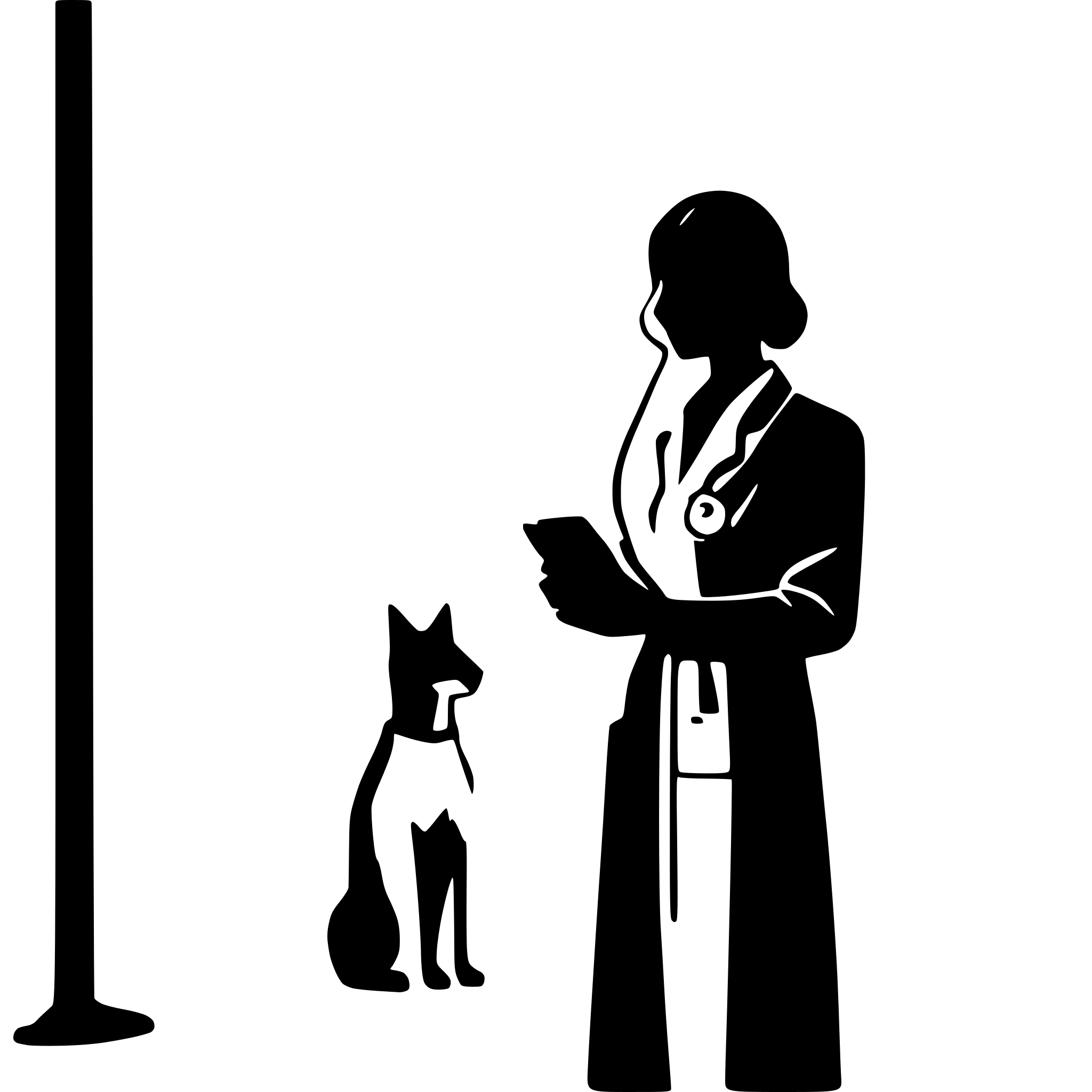 AI-generated SVG of a veterinarian with a stethoscope on their neck and with a pet on a blank background