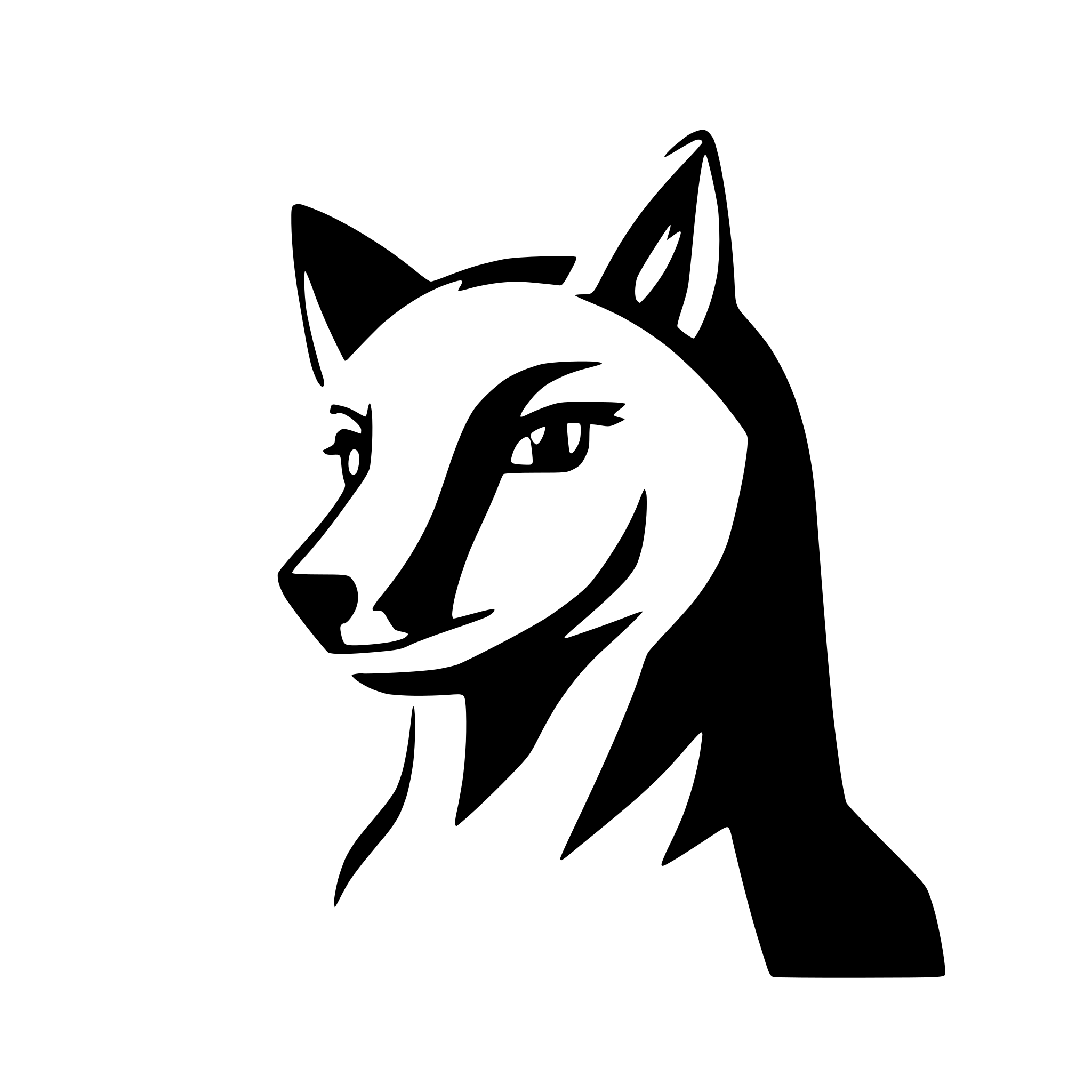 AI-generated SVG of a fox head