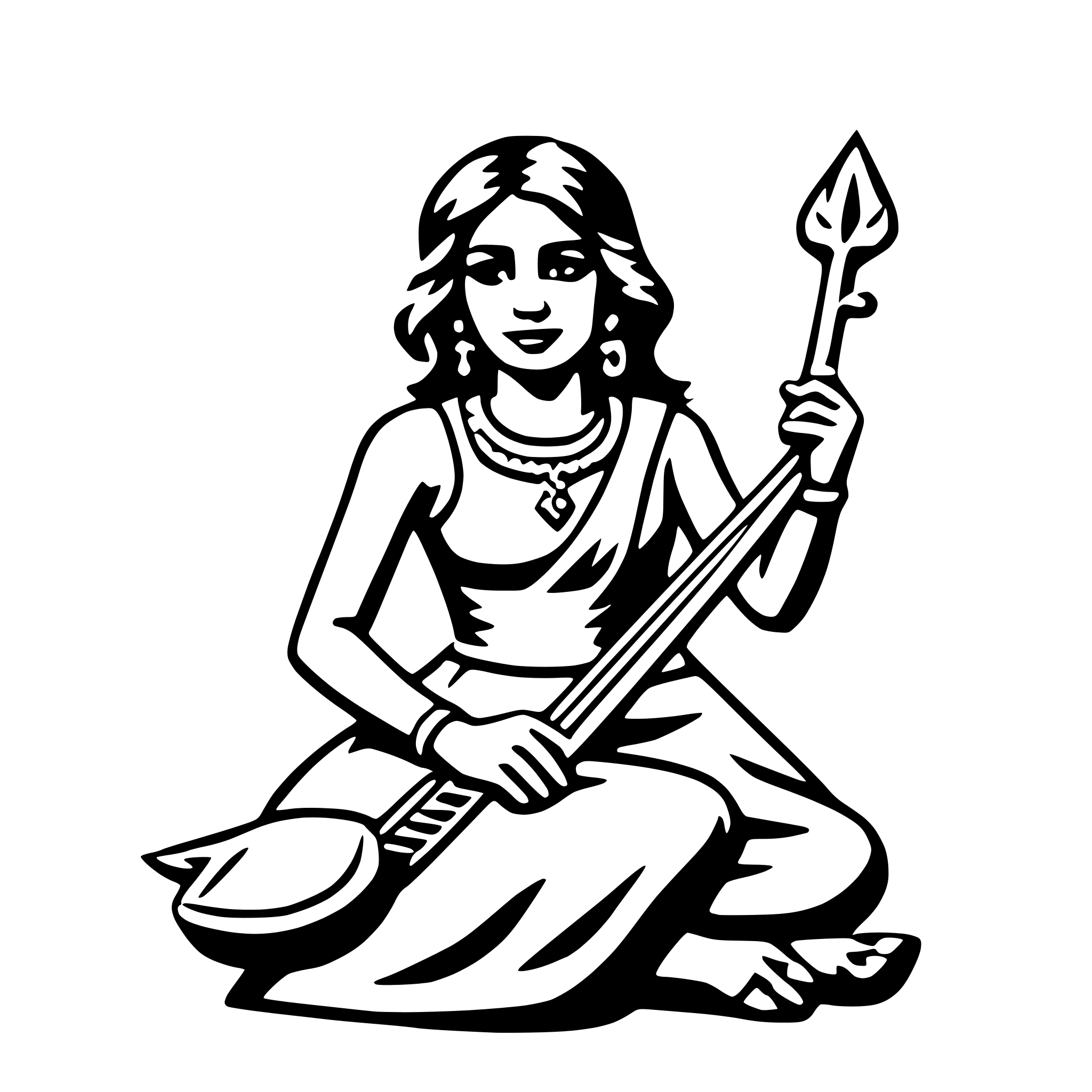 AI-generated SVG of 'saraswati'
