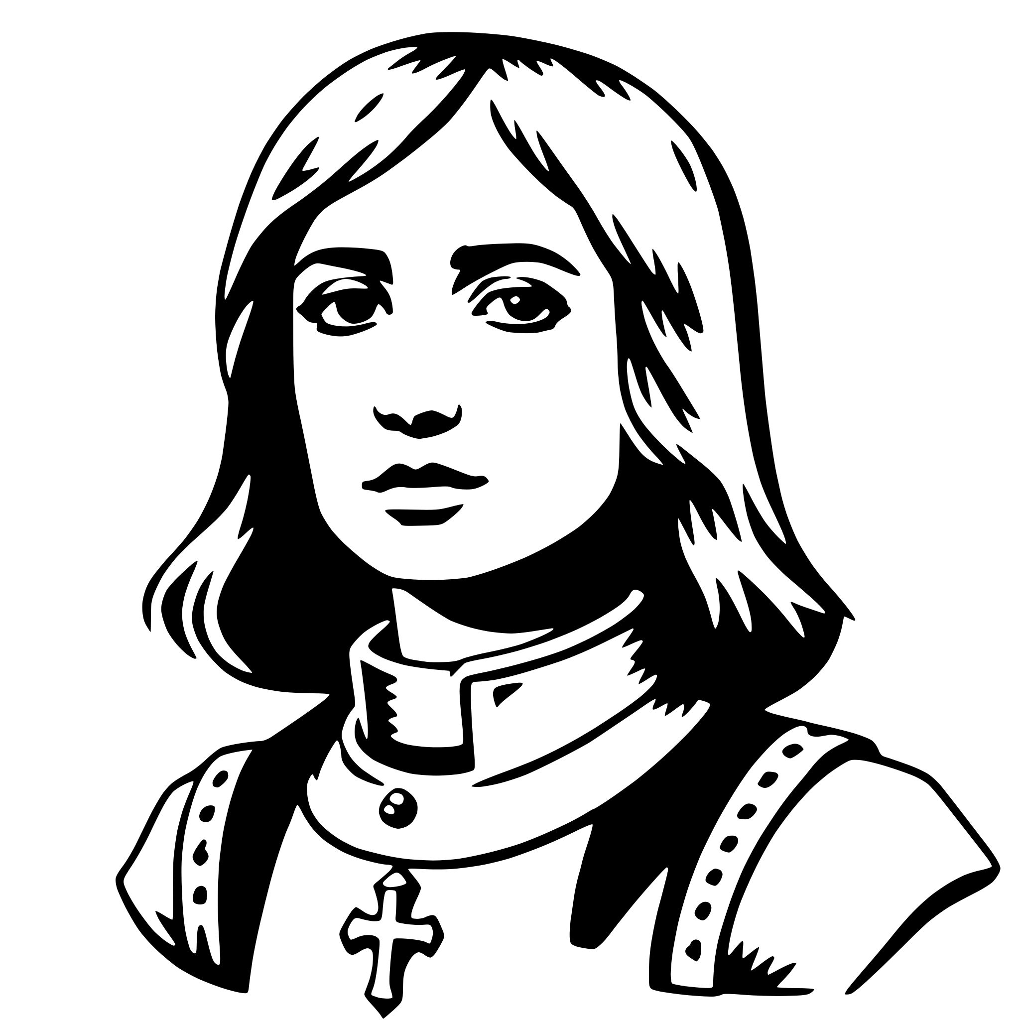 AI-generated SVG of a joan of arc