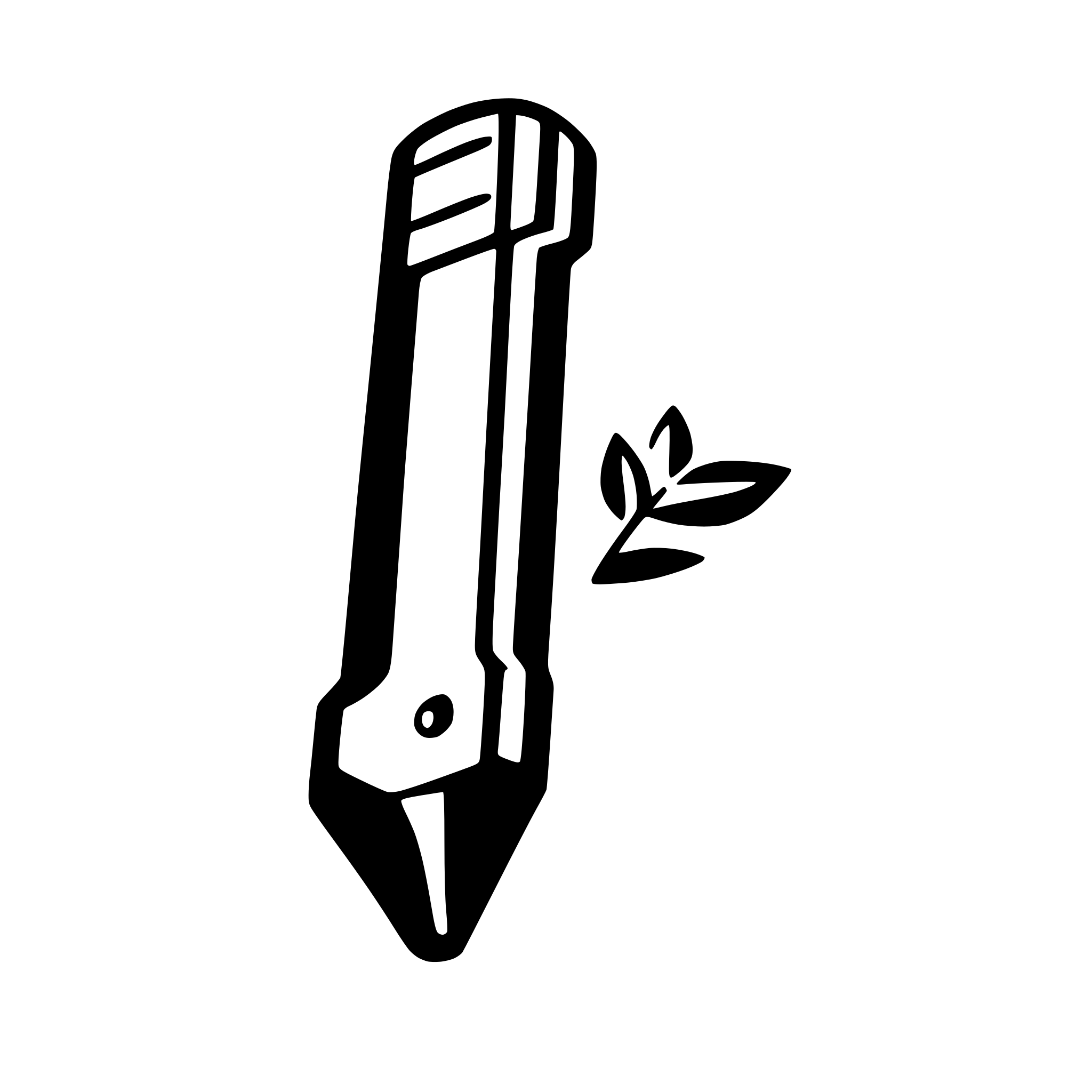 AI-generated SVG of 'pencil and ruler icon simplified design, illustration, vector, 1 color, no fill, only stroke'