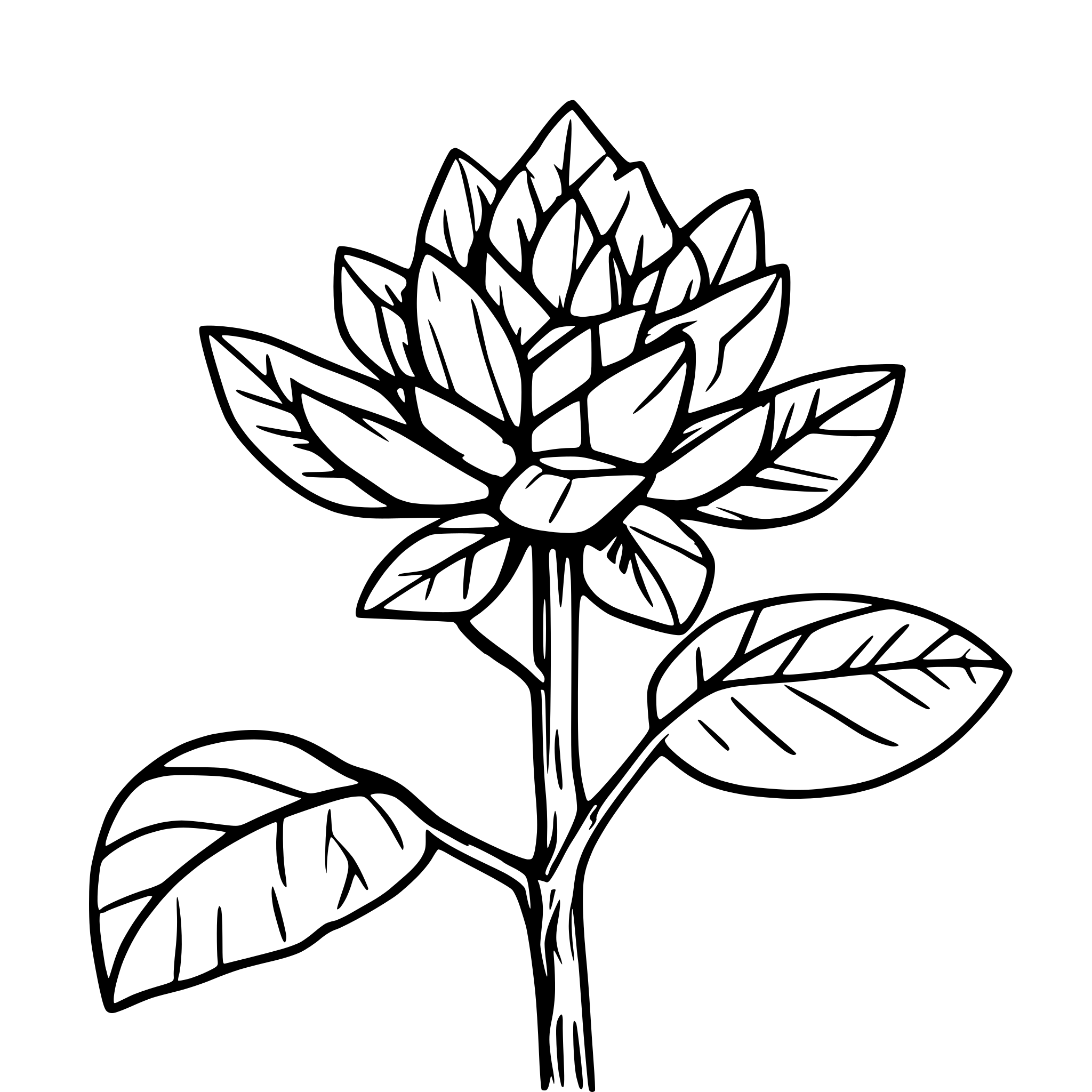 AI-generated SVG of a bush with thorns