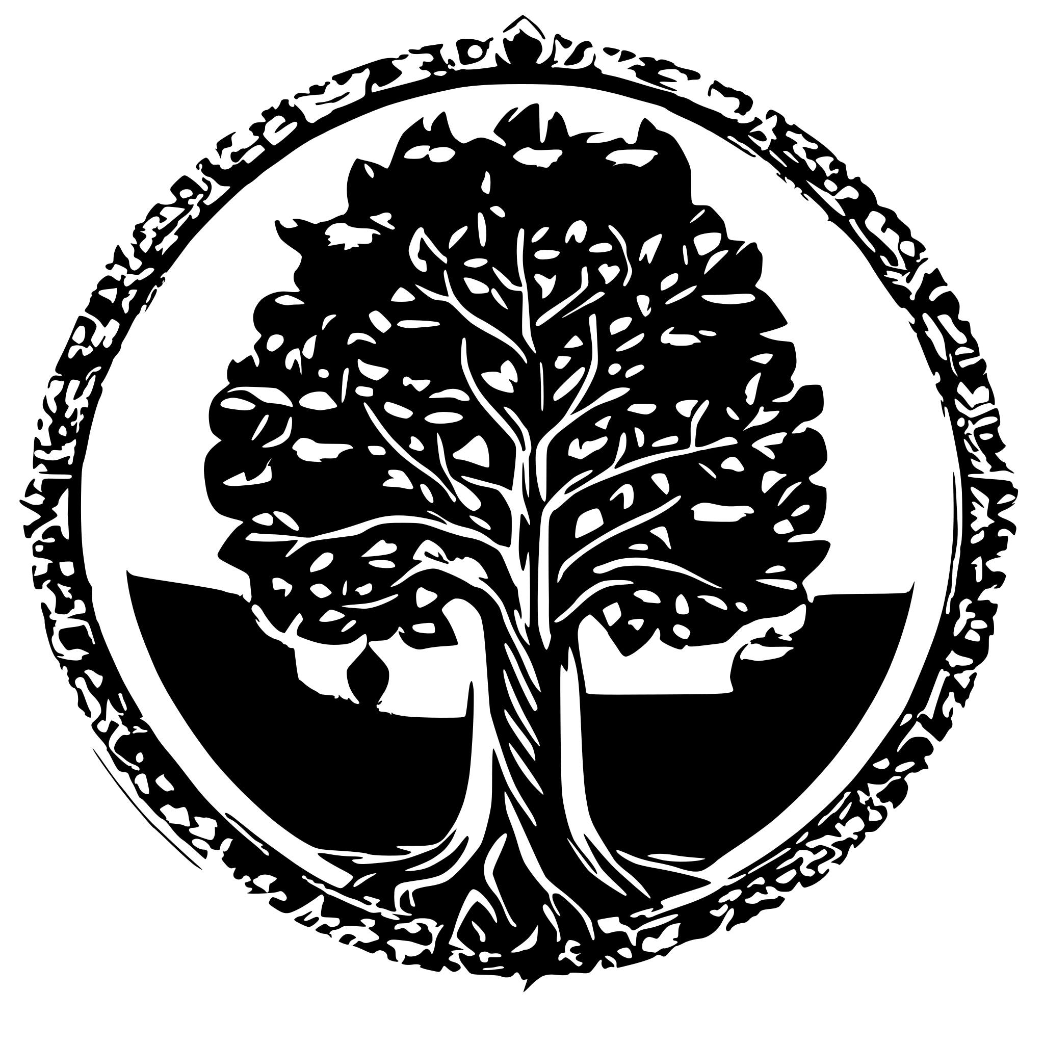 AI-generated SVG of 'tree of life armenian pomegranate'