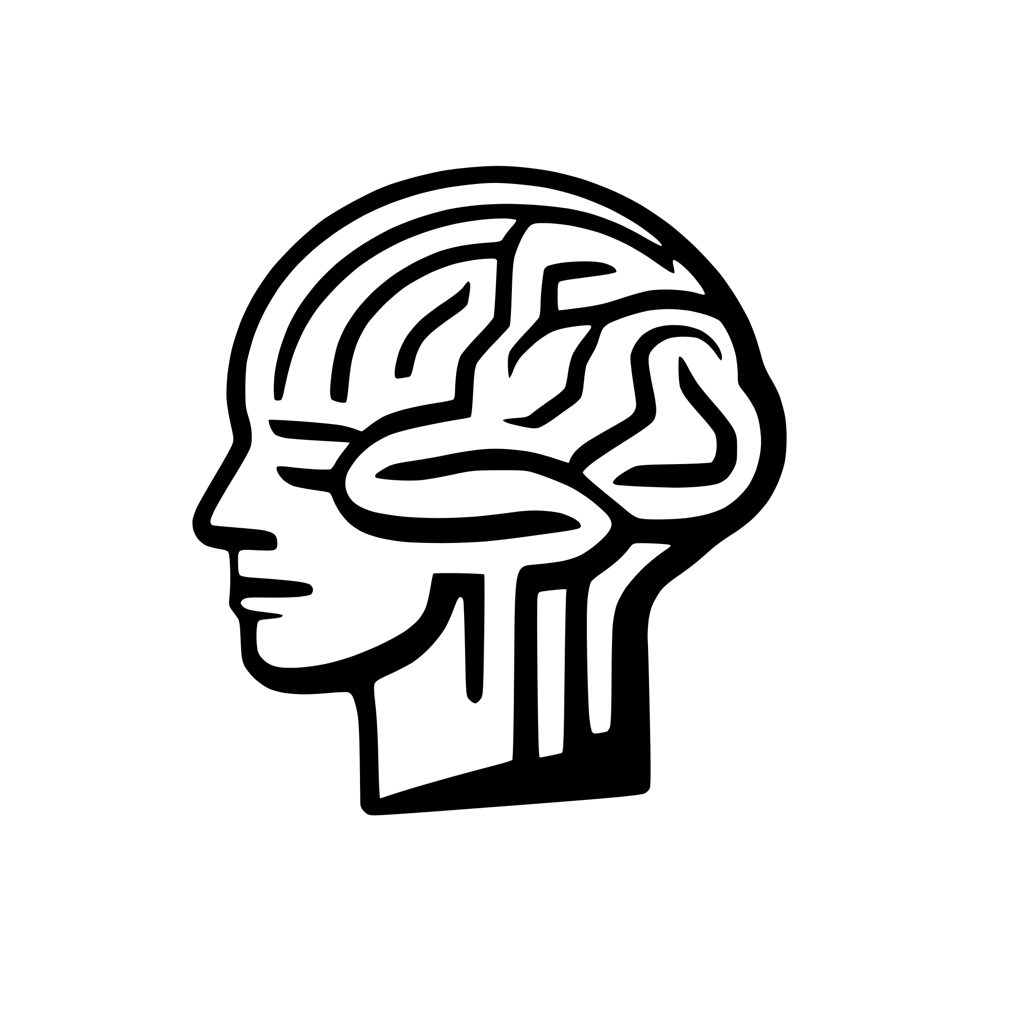 AI-generated SVG of a brain memory notes logo