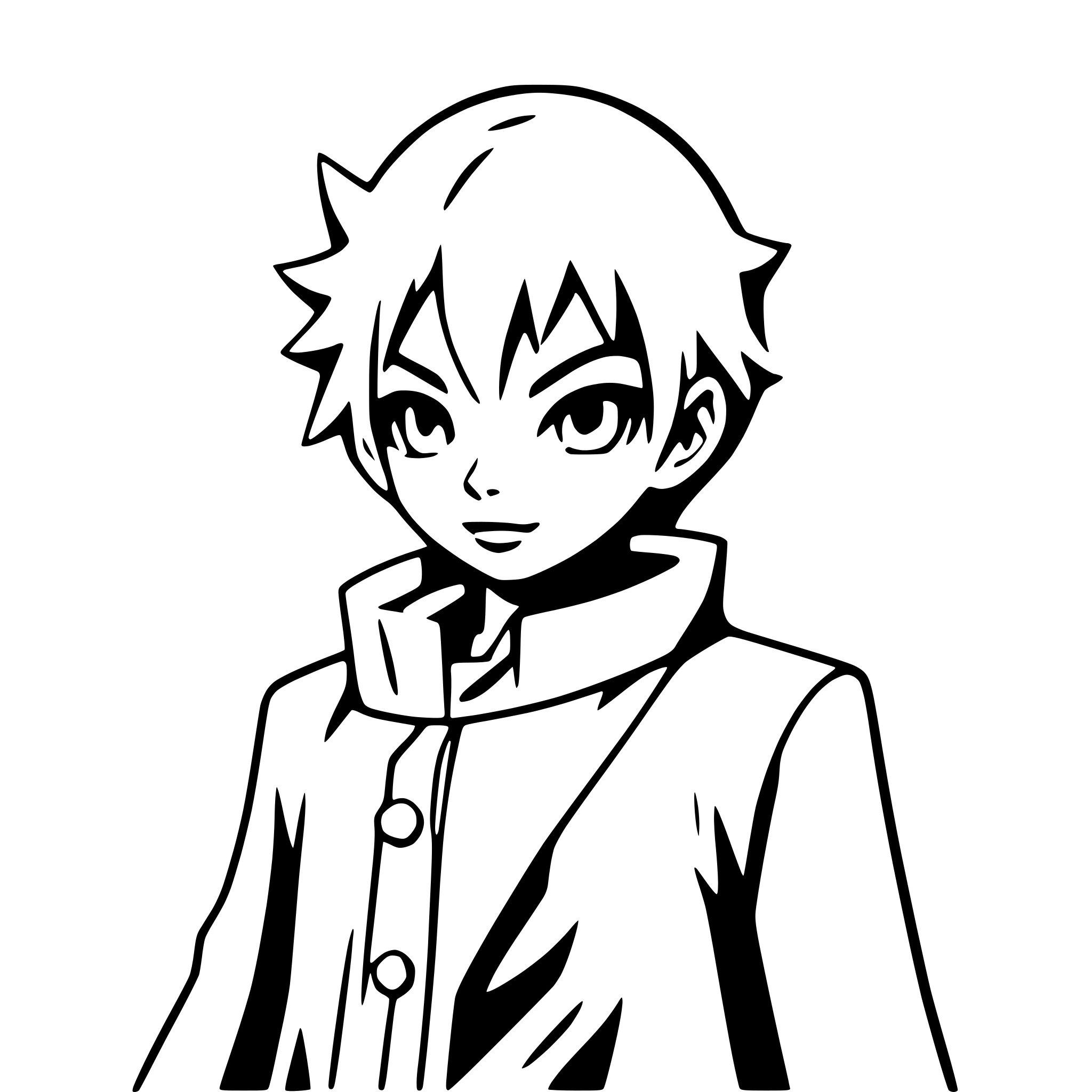 AI-generated SVG of a boy with ice powers