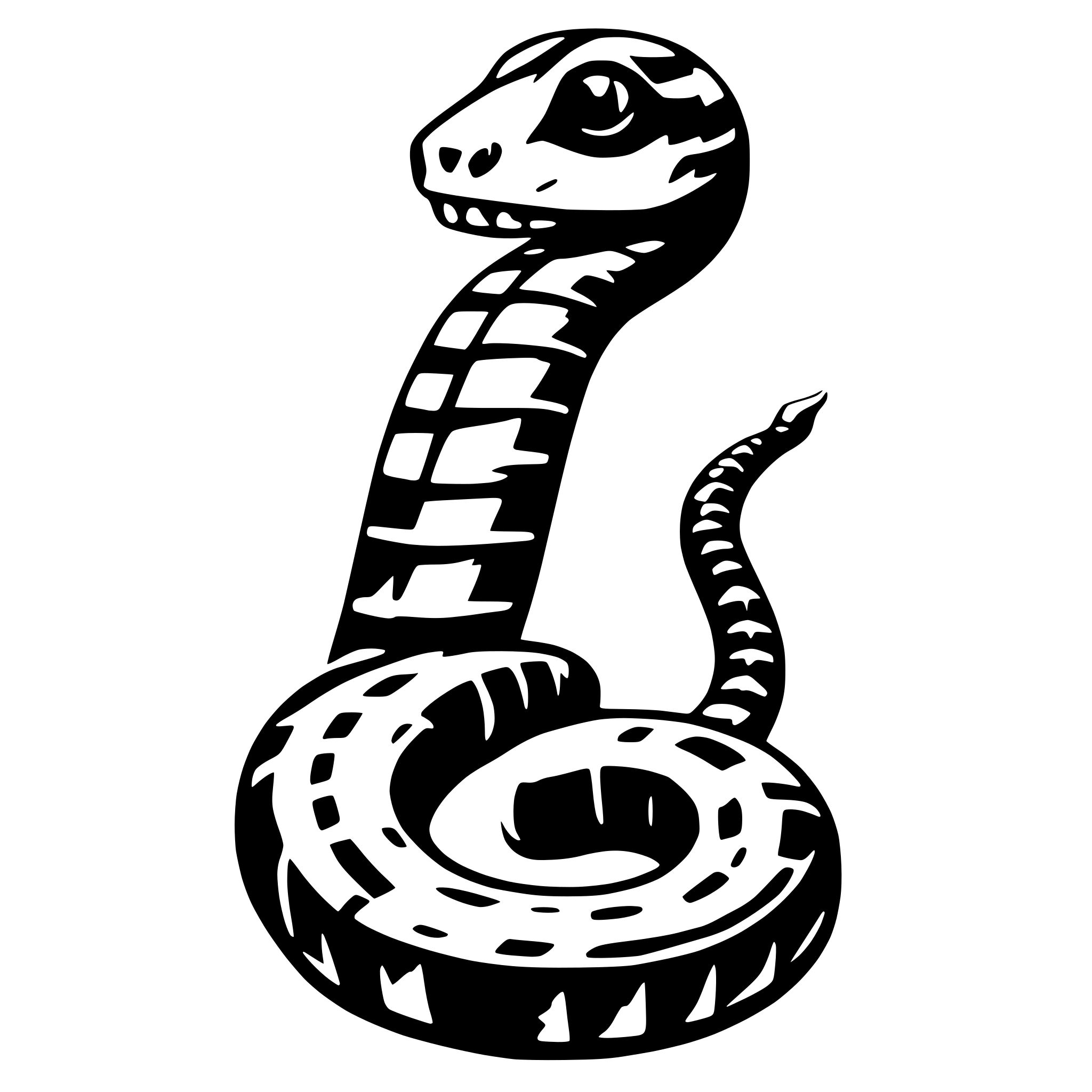 AI-generated SVG of 'number 2 shaped snake'
