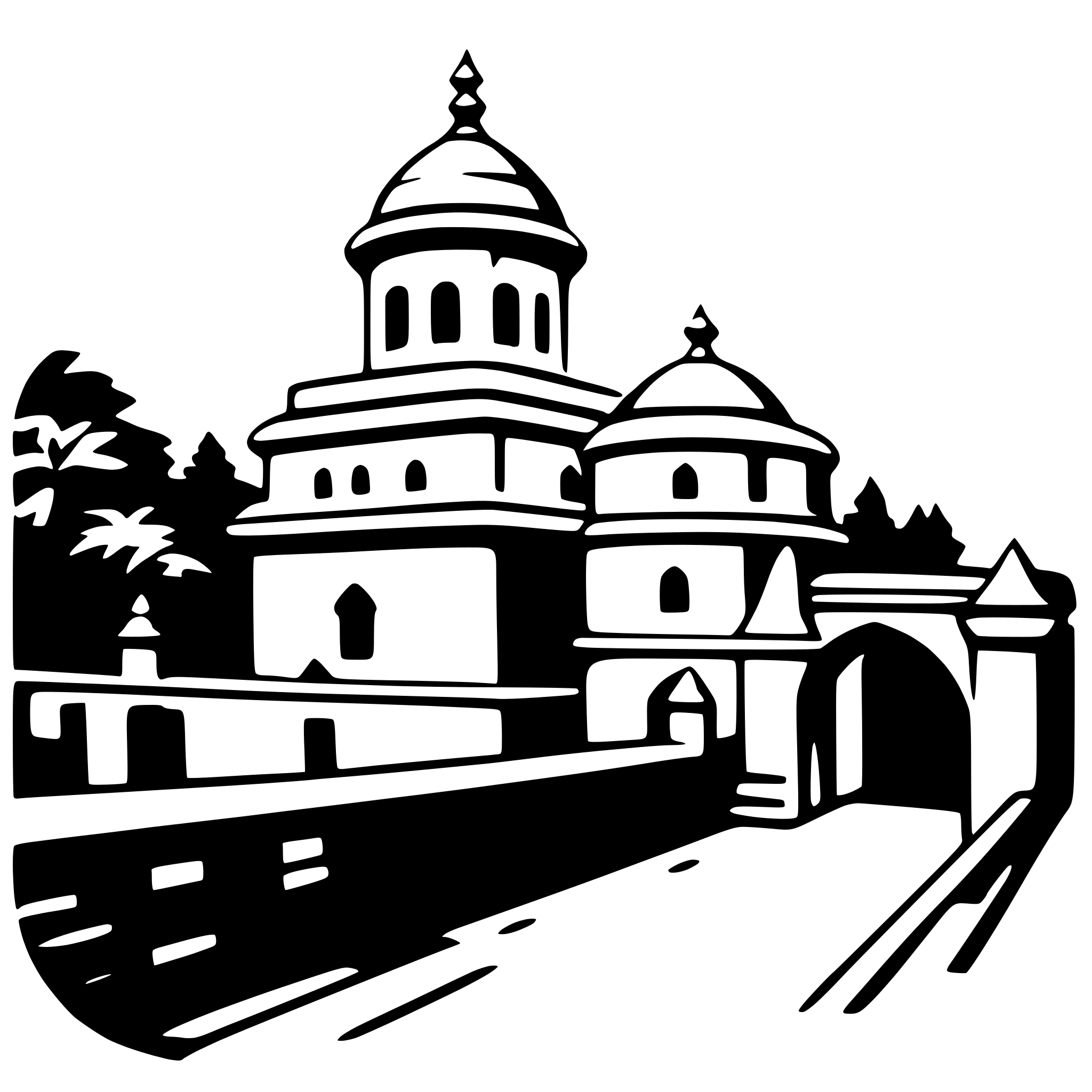 AI-generated SVG of a pashupatinath temple