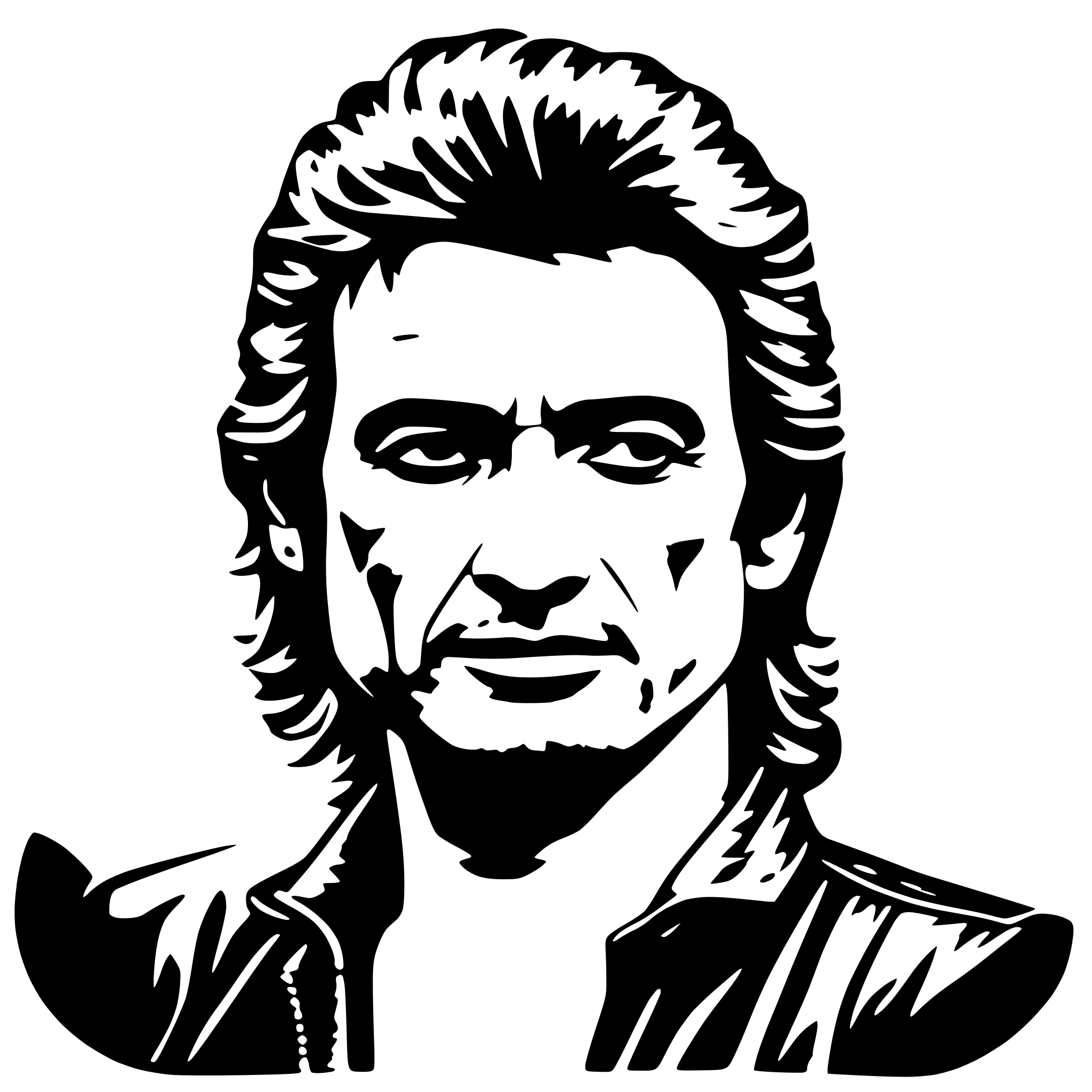 AI-generated SVG of 'Johnny Halliday'