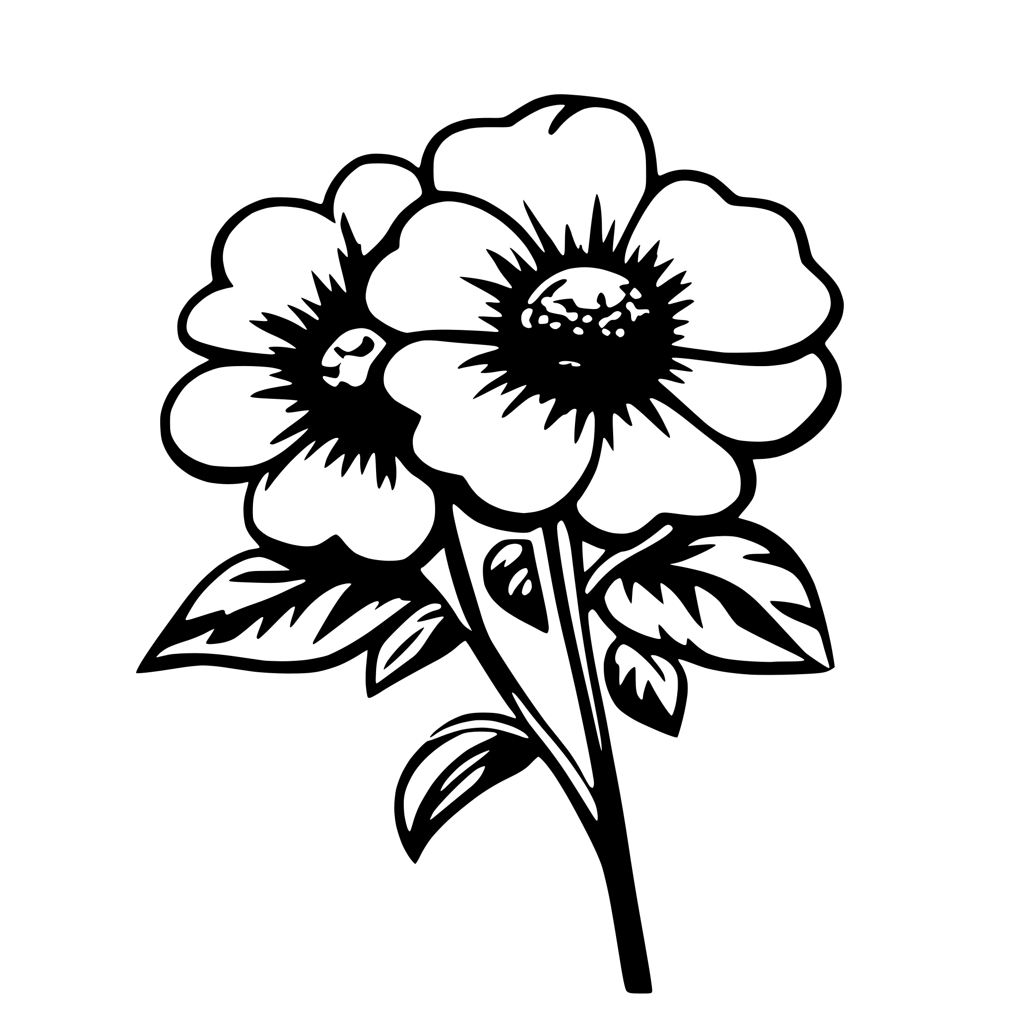 AI-generated SVG of a flower