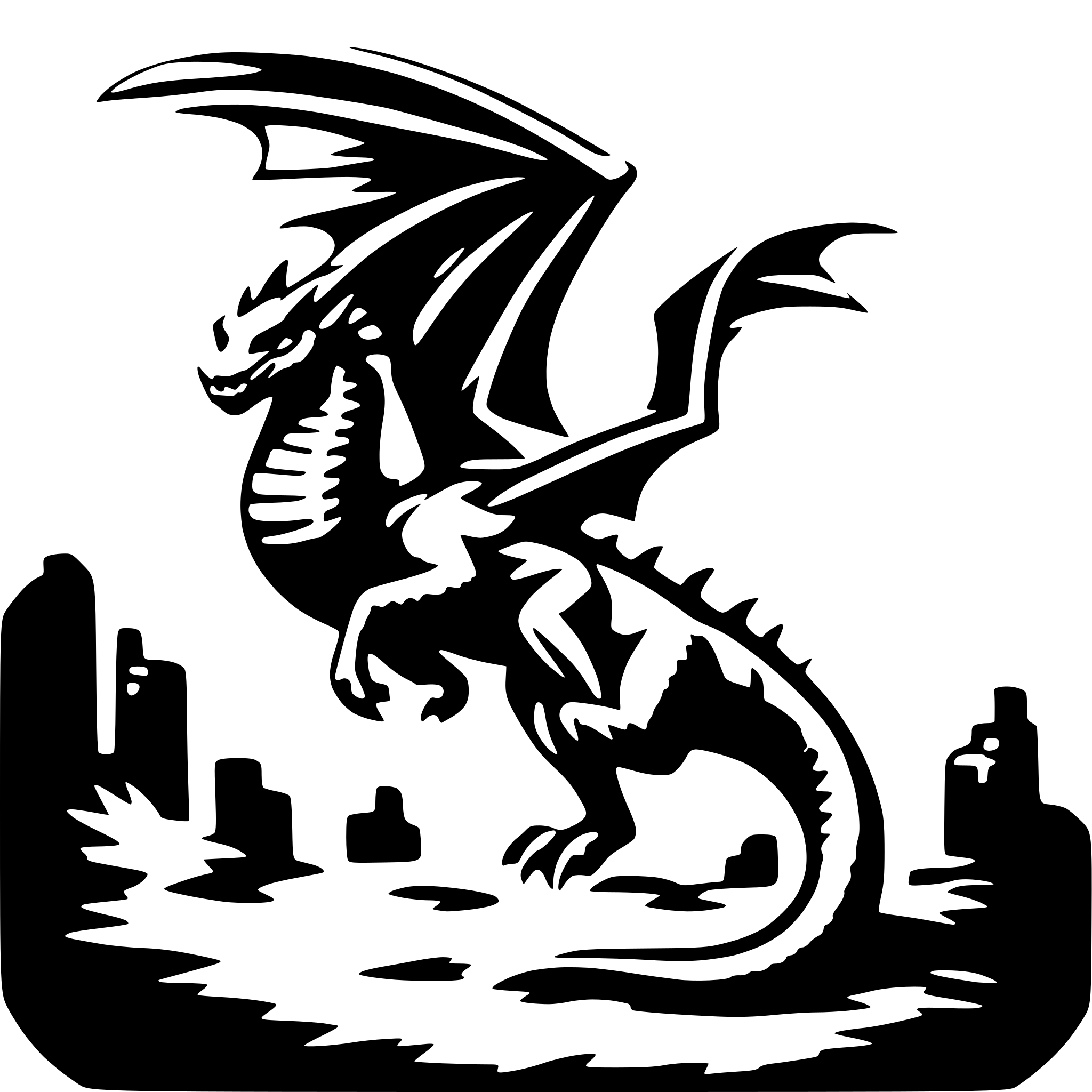 AI-generated SVG of a dragons take flight