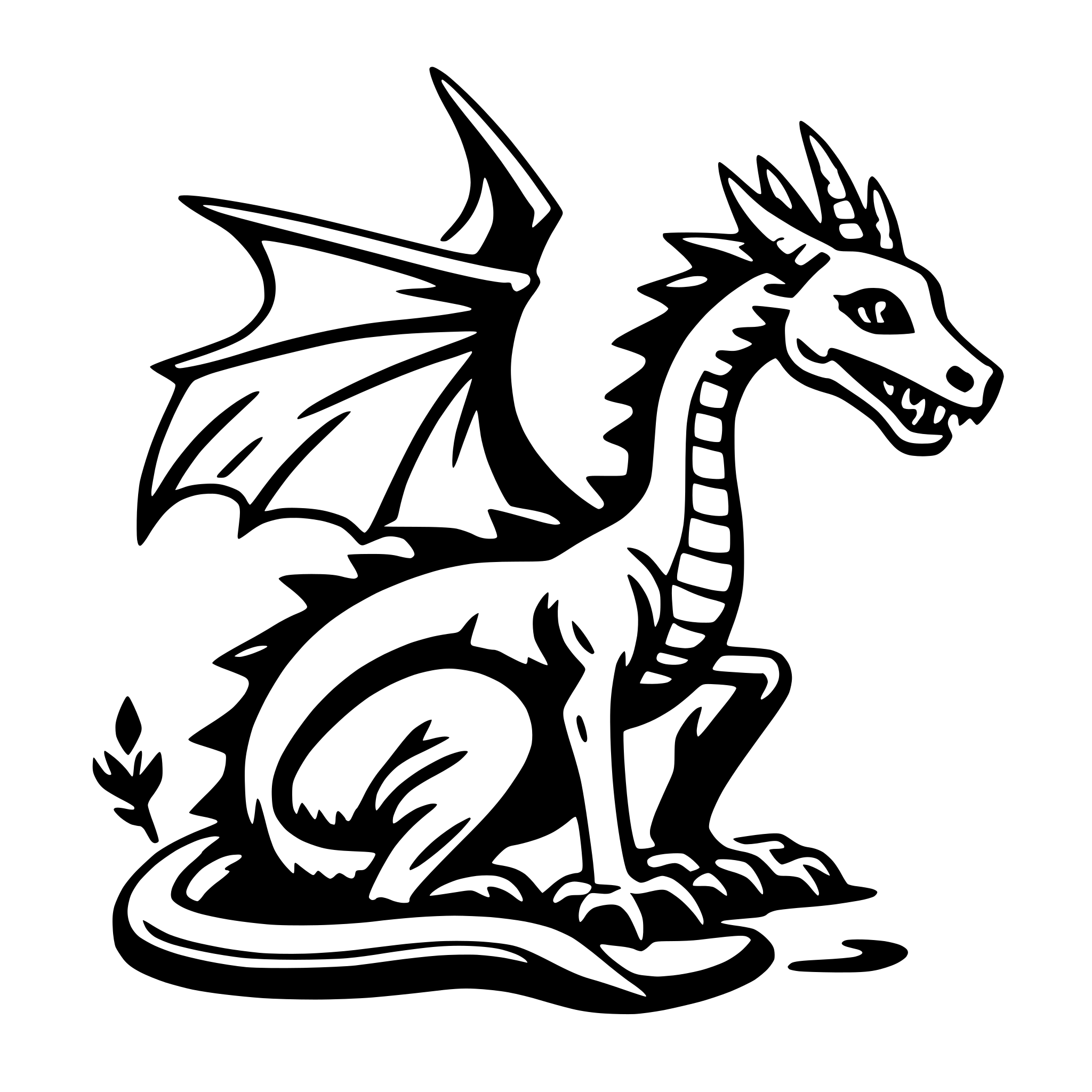 AI-generated SVG of a dragon