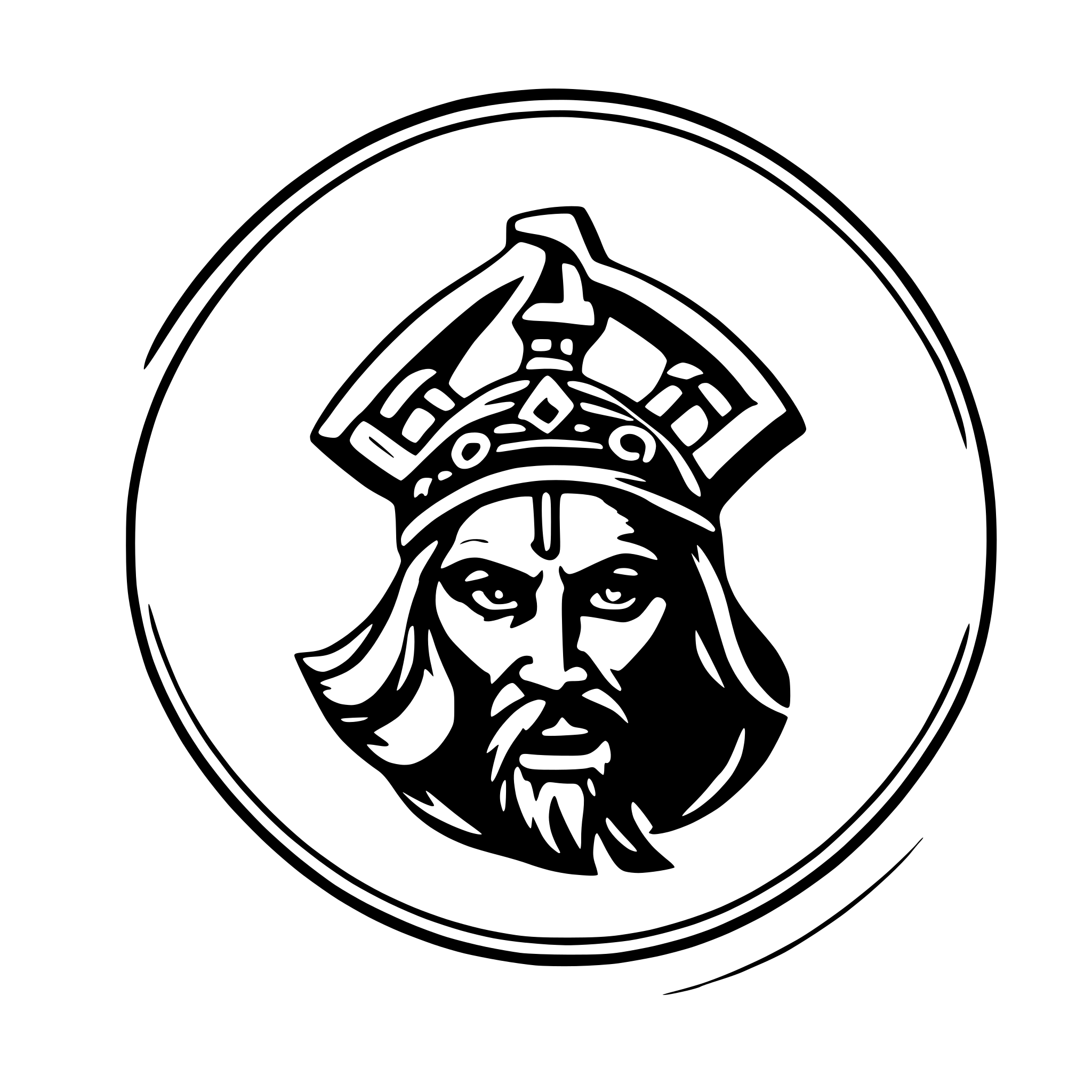 AI-generated SVG of 'A coaster with viking symbols'