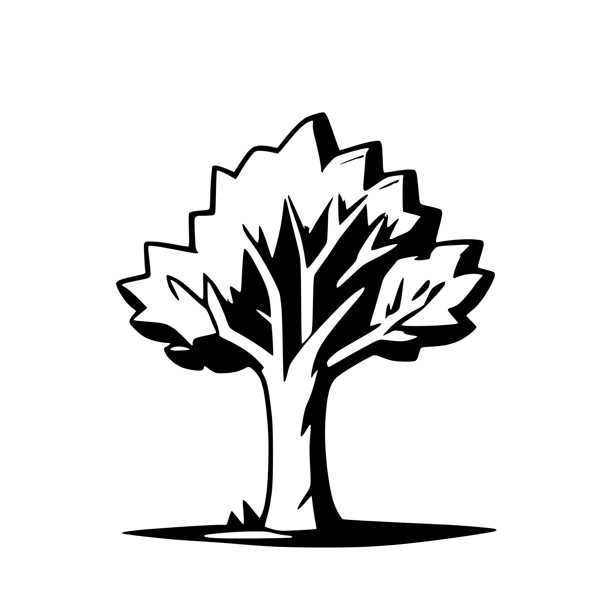 AI-generated SVG of 'tree struck by lightning'