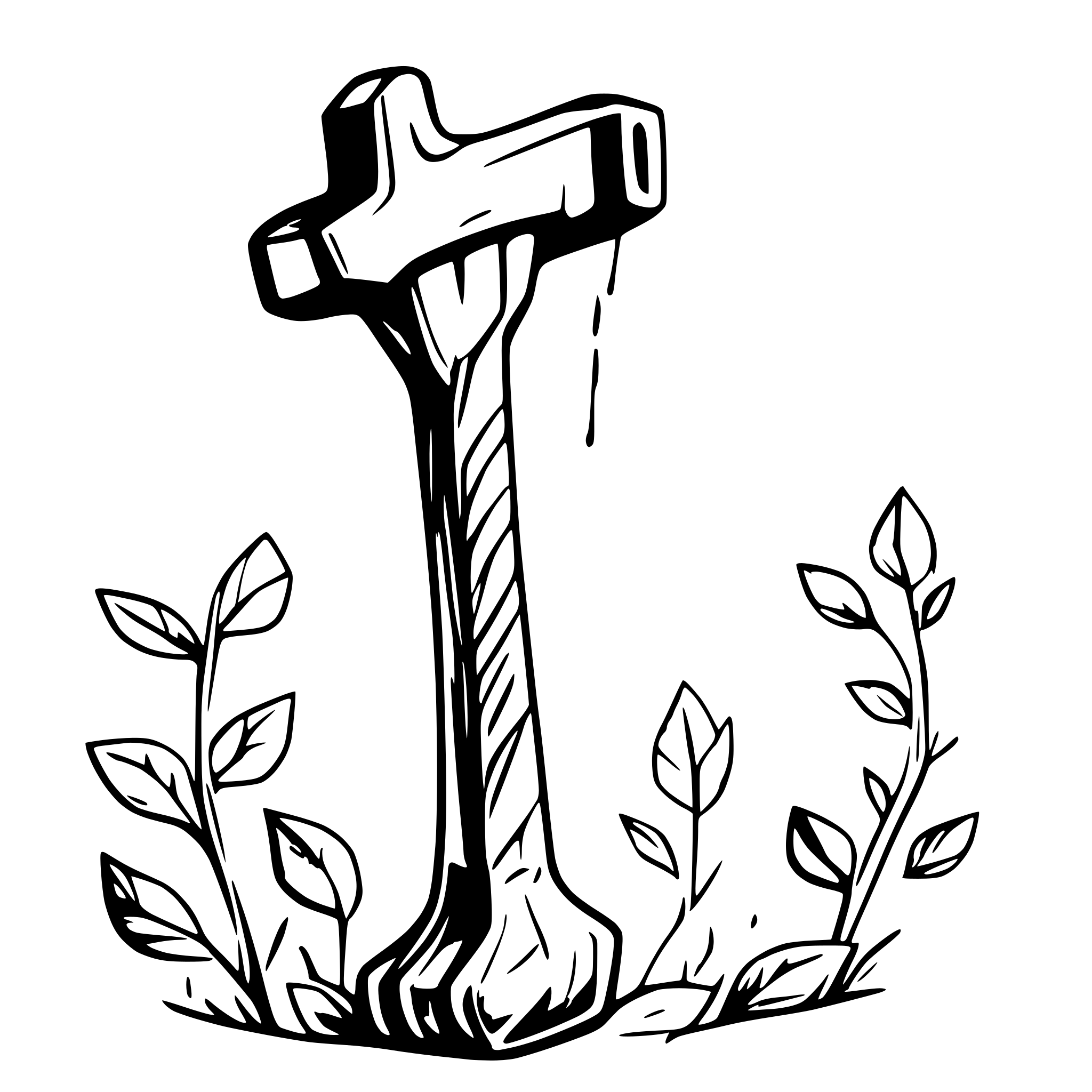 AI-generated SVG of a a sledgehammer for war