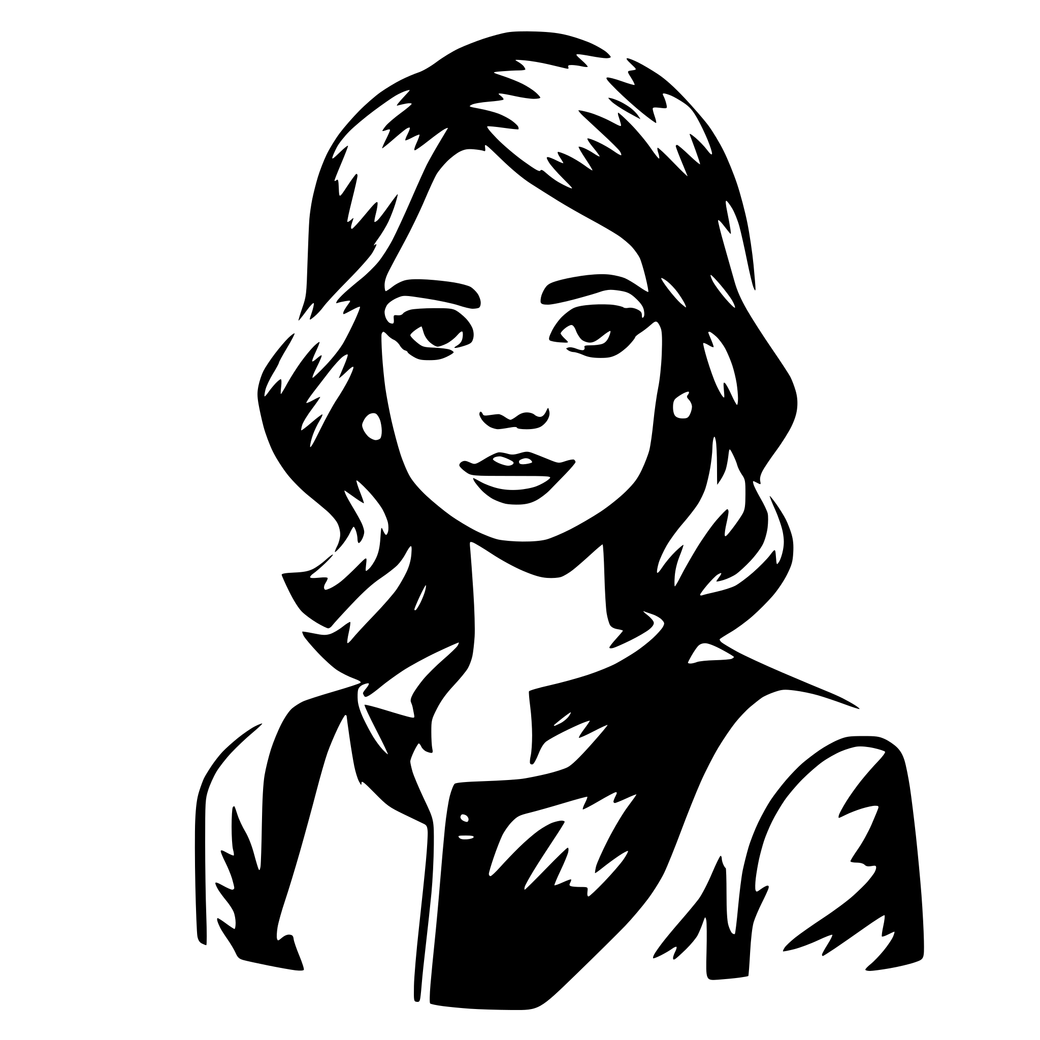 AI-generated SVG of 'girl'