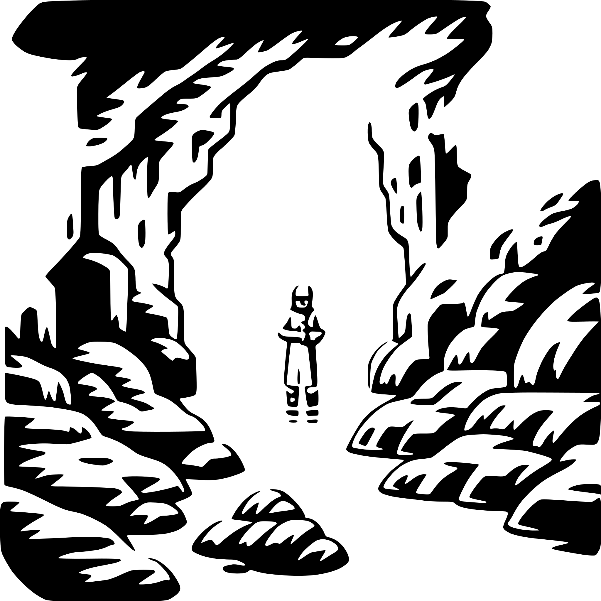 AI-generated SVG of a exploring underwater cave