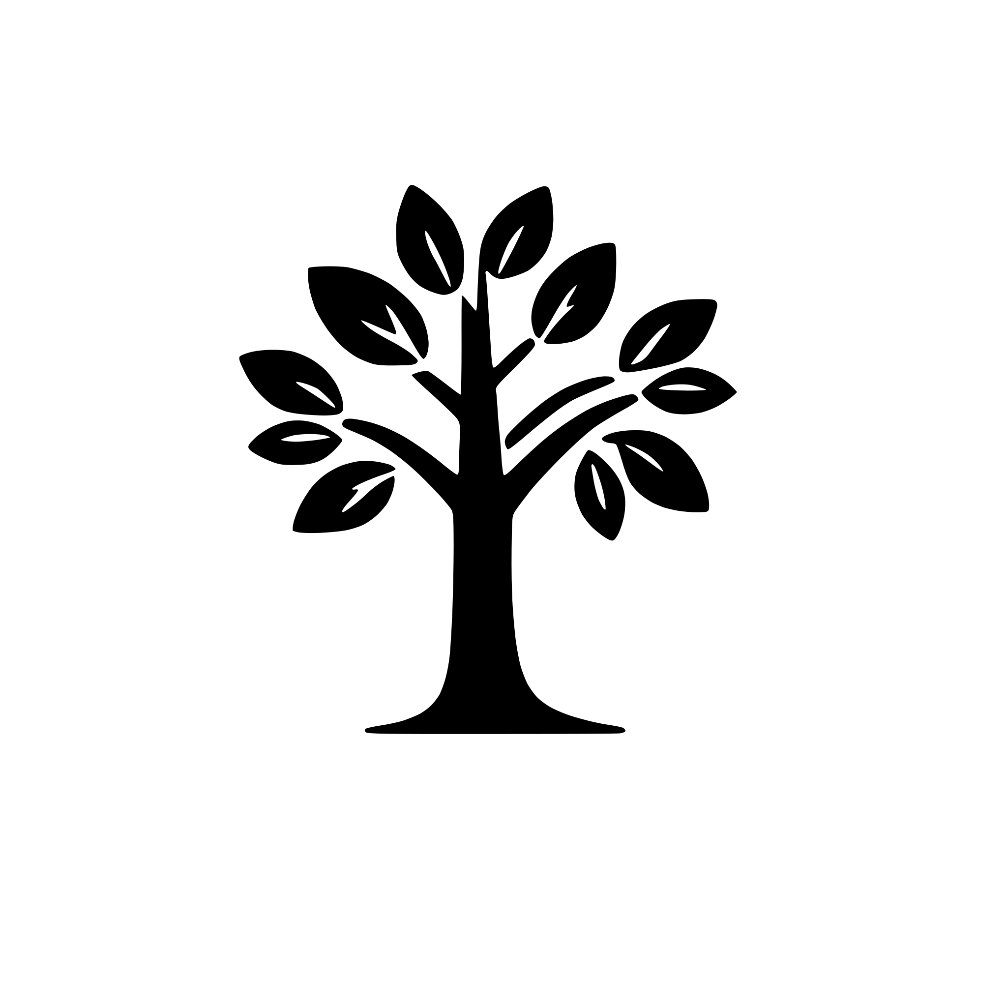 AI-generated SVG of a tree with falling leaves