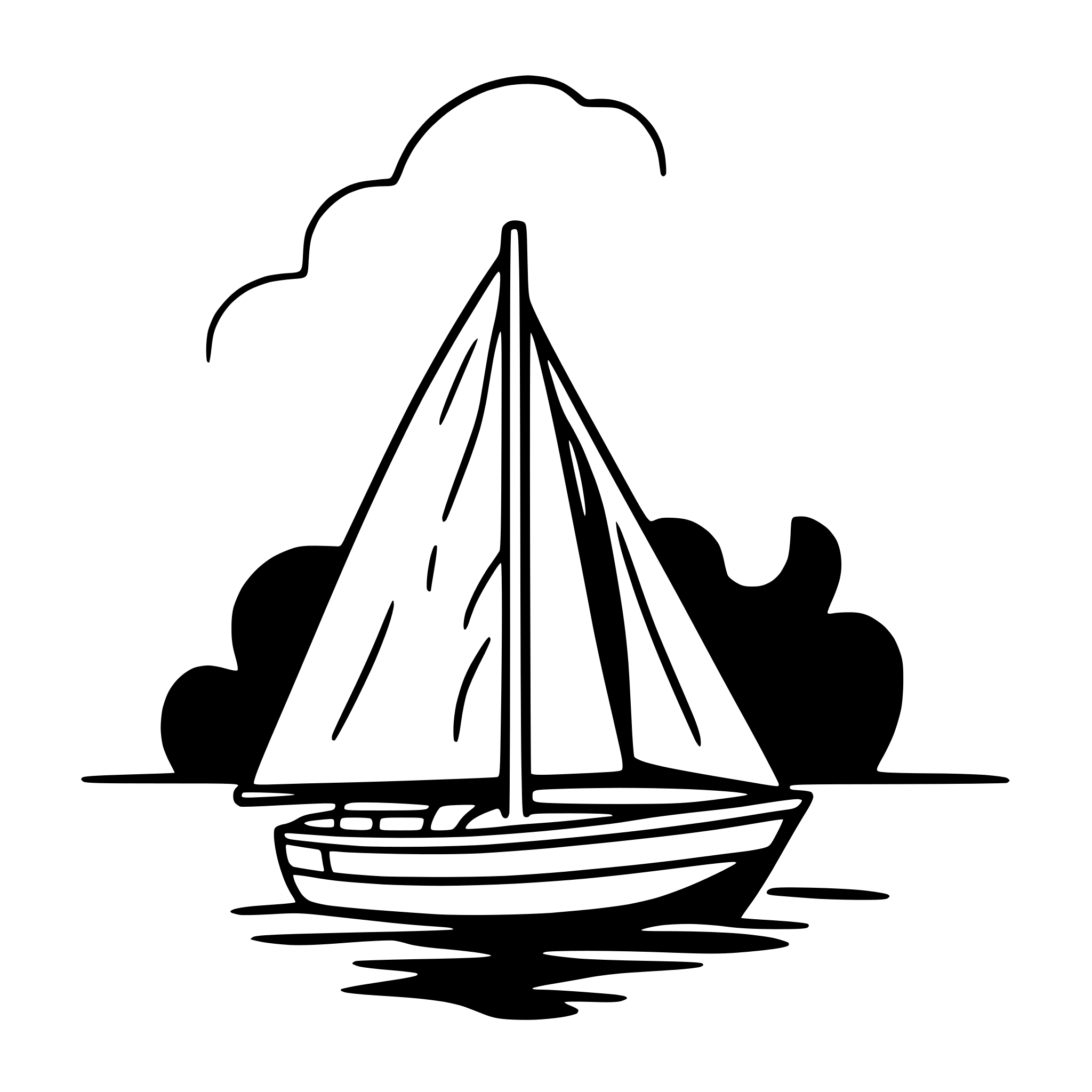 AI-generated SVG of 'sailboat under stormy clouds'