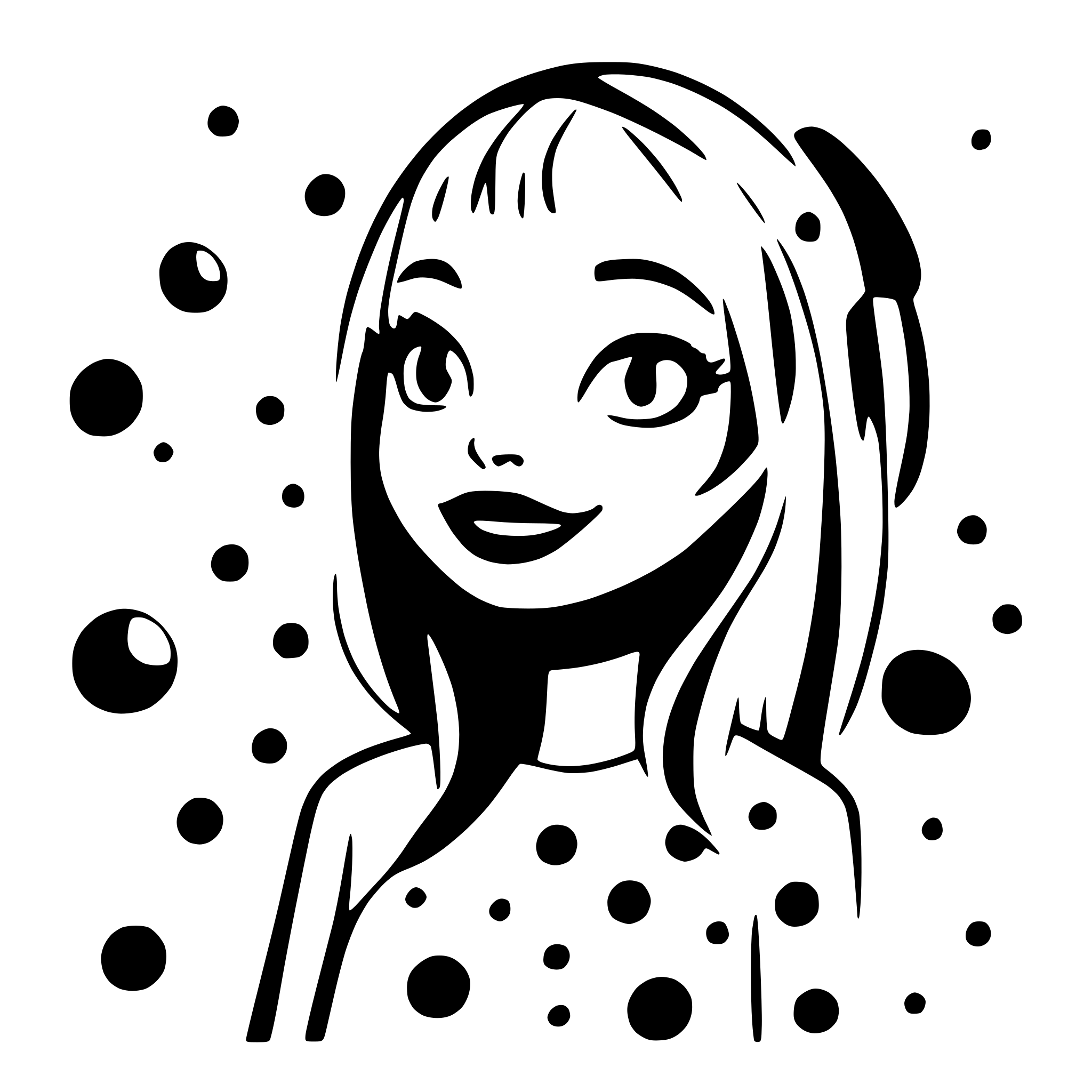 AI-generated SVG of a confetti nonoverlaping dots