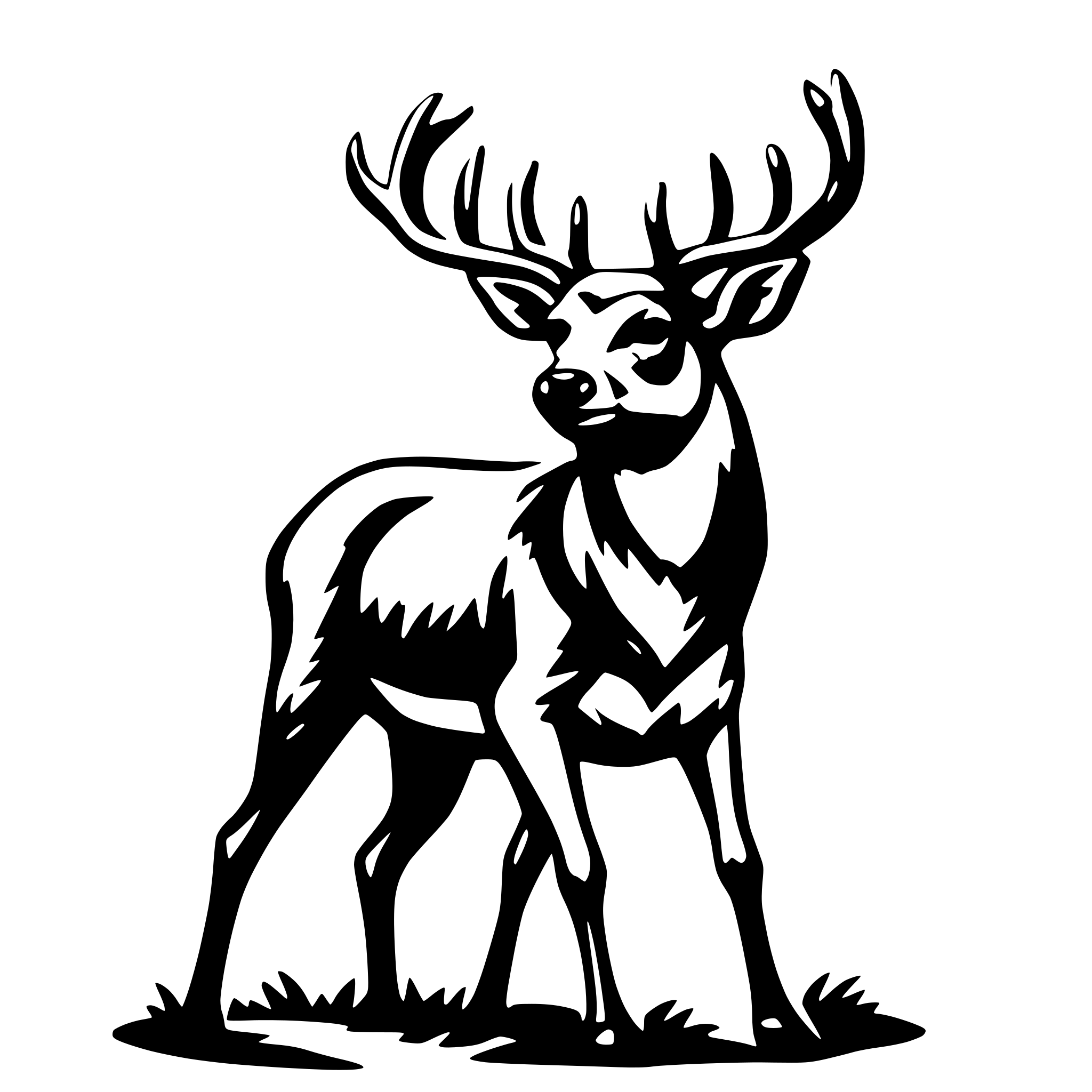 AI-generated SVG of a hunting deer