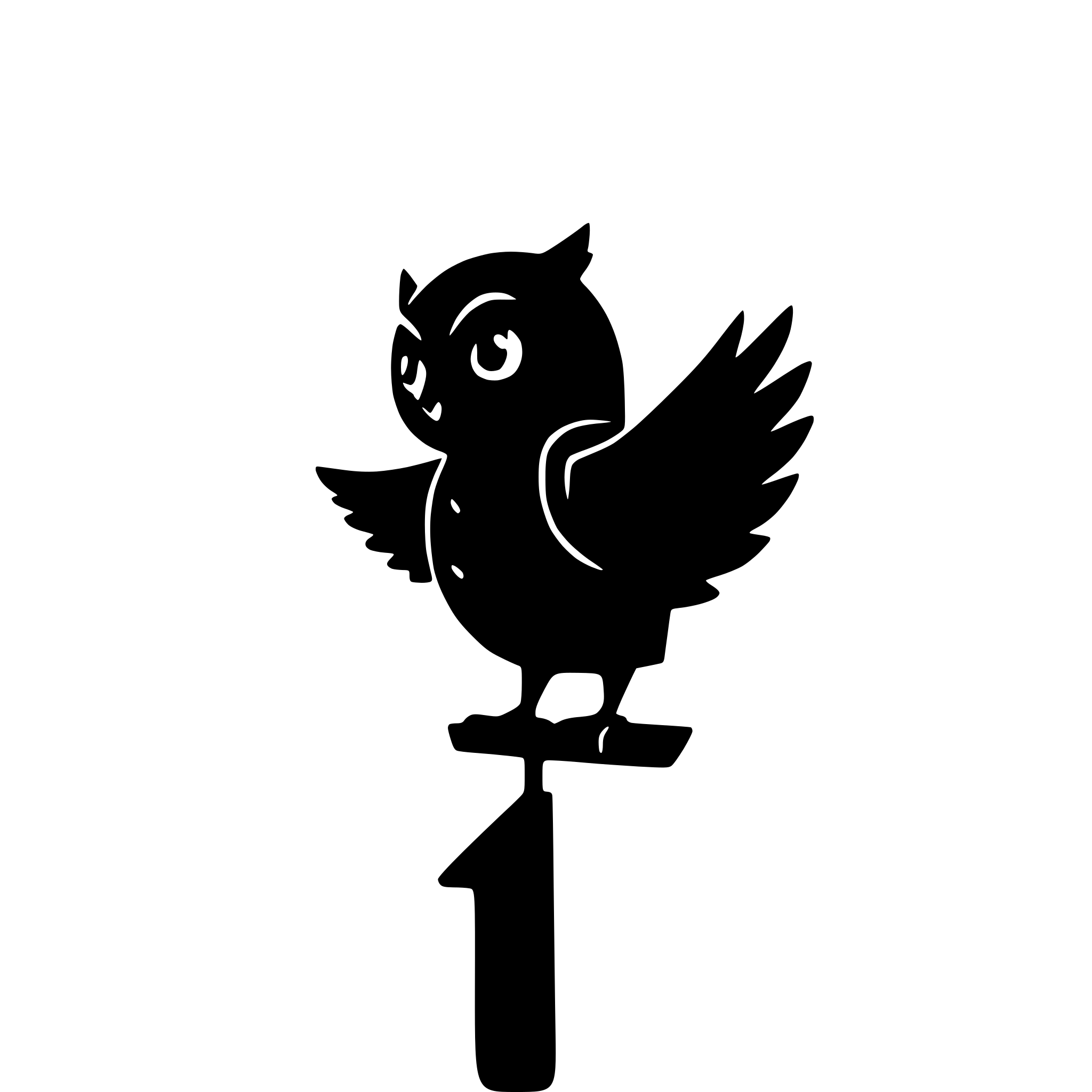 AI-generated SVG of a owl flying through night sky