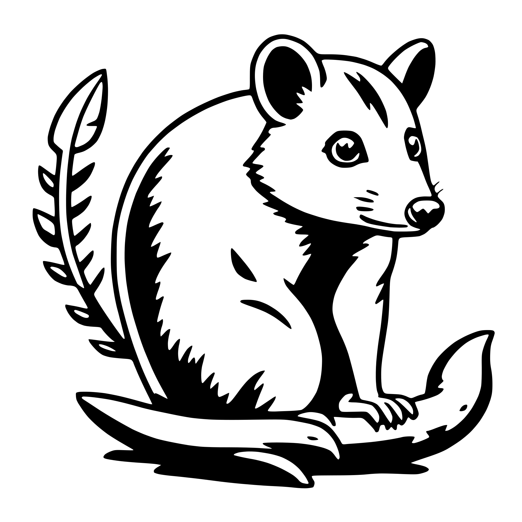 AI-generated SVG of 'opossum'