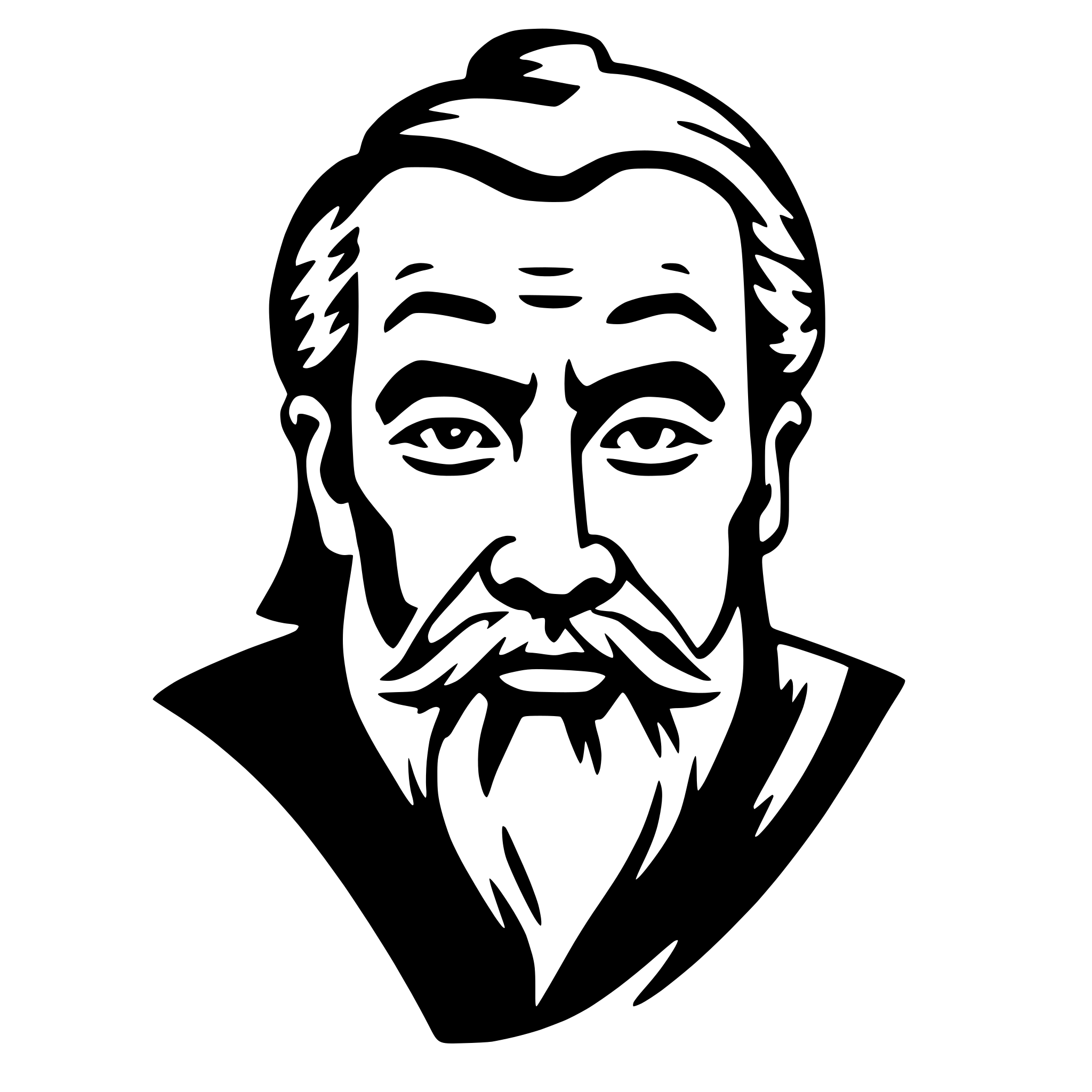AI-generated SVG of a confucius