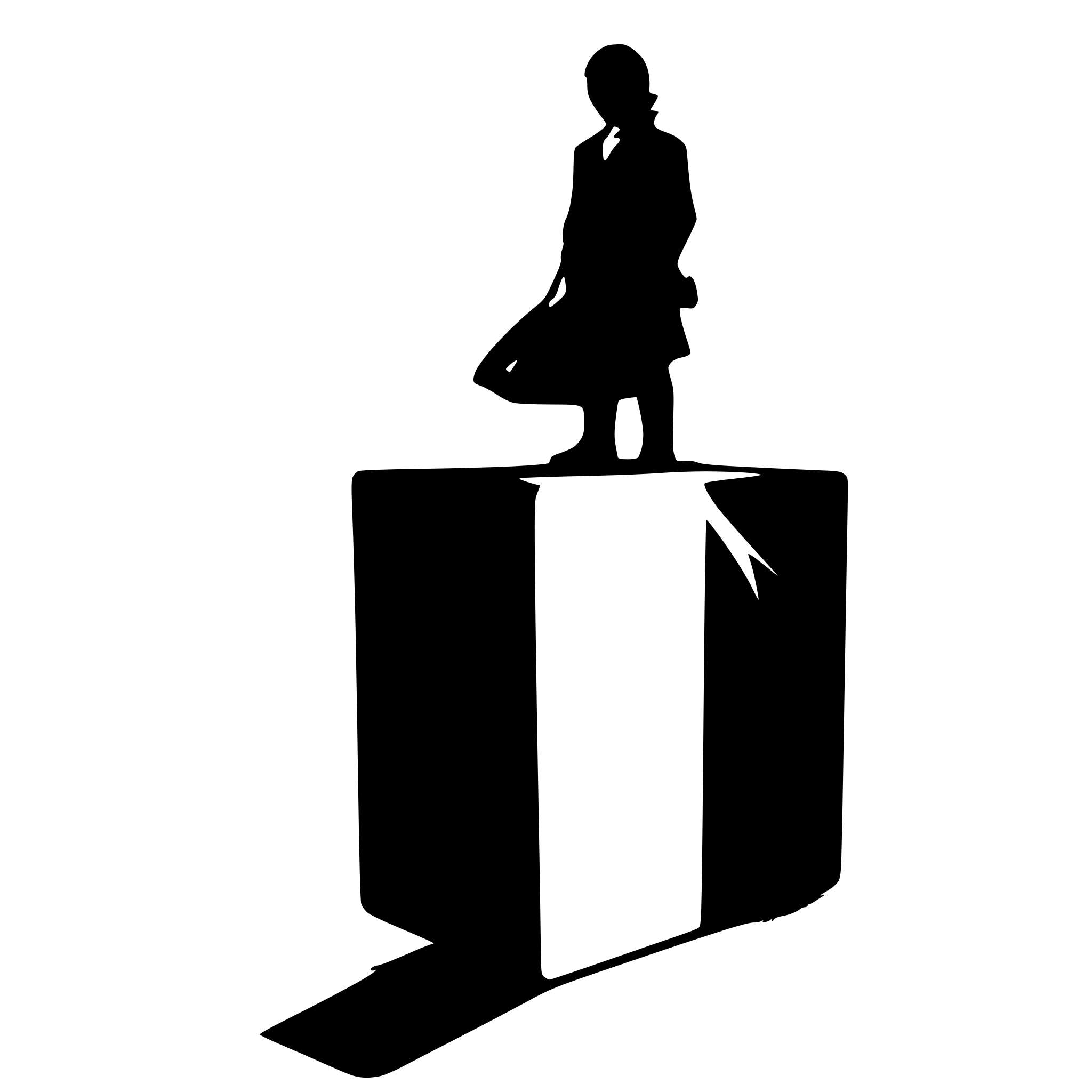 AI-generated SVG of 'GUY PUSH BOX'