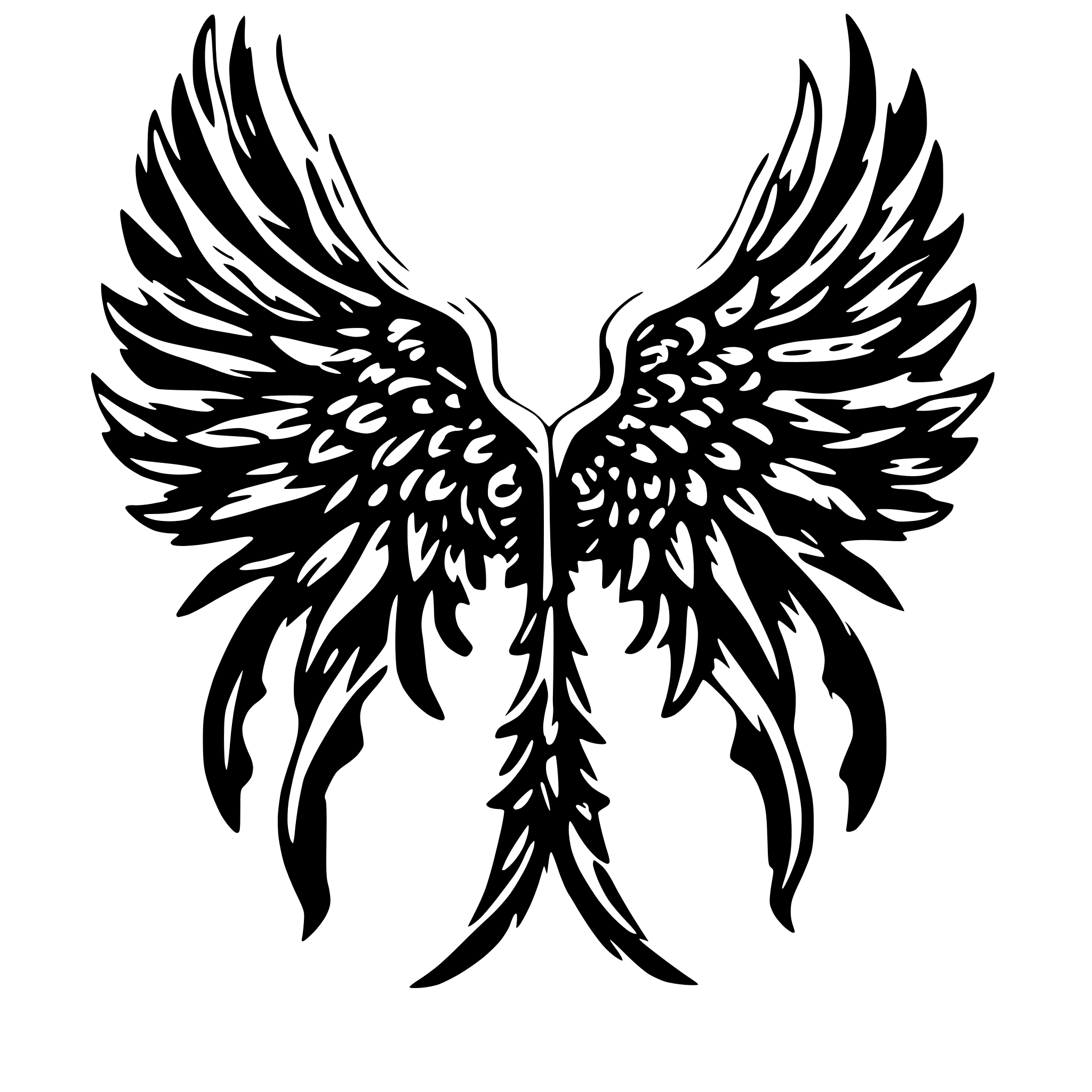 AI-generated SVG of a angel wings
