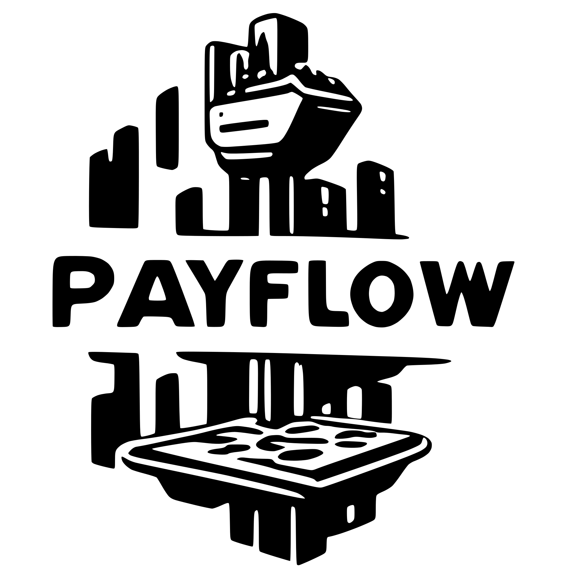 AI-generated SVG of 'Animated PayFlow Text'