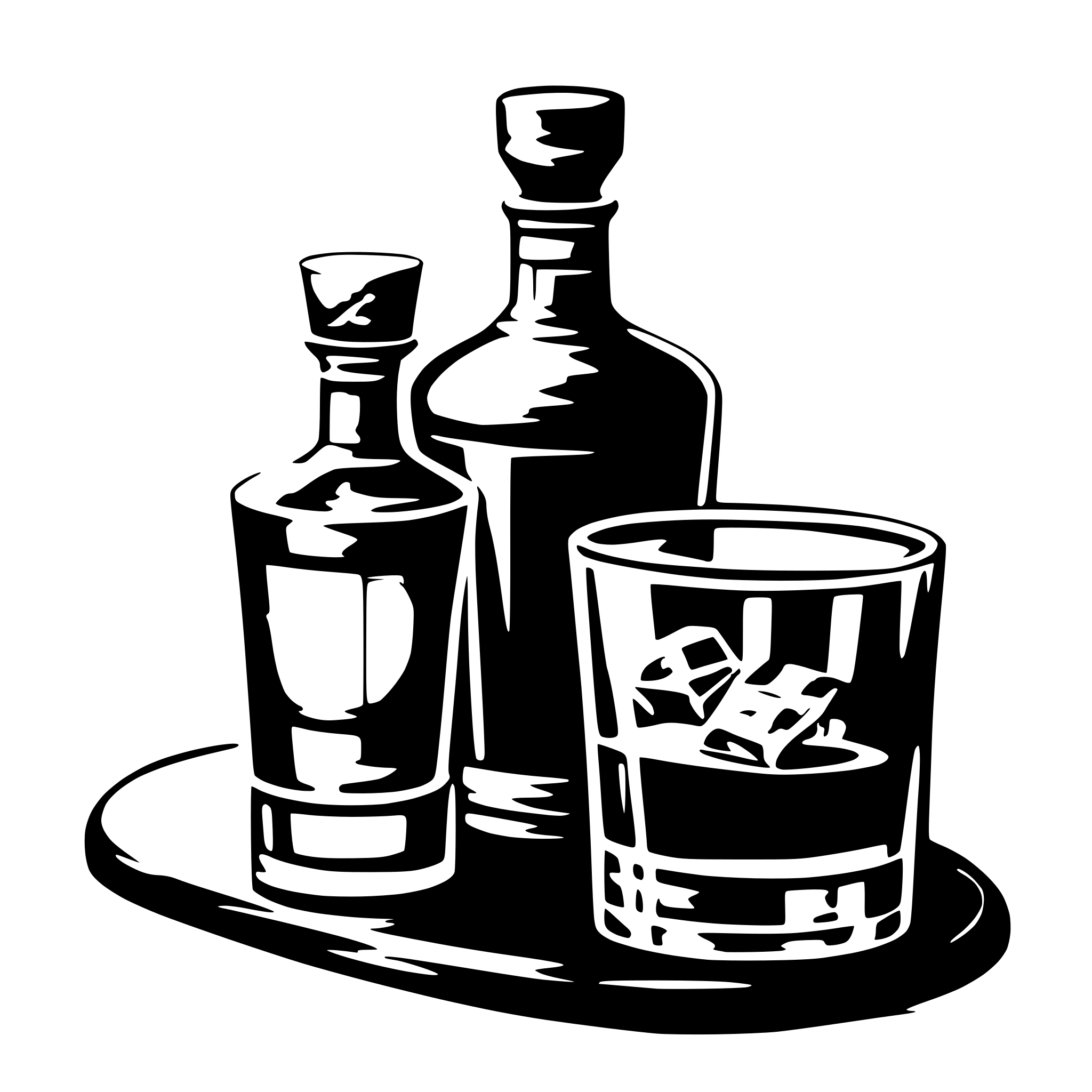 AI-generated SVG of a Whiskey drinking\