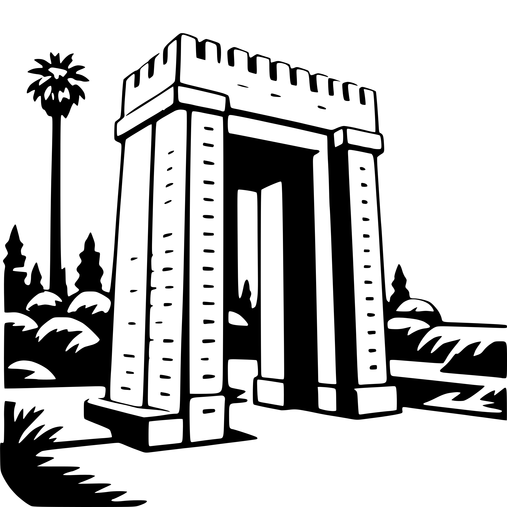AI-generated SVG of a ishtar gate