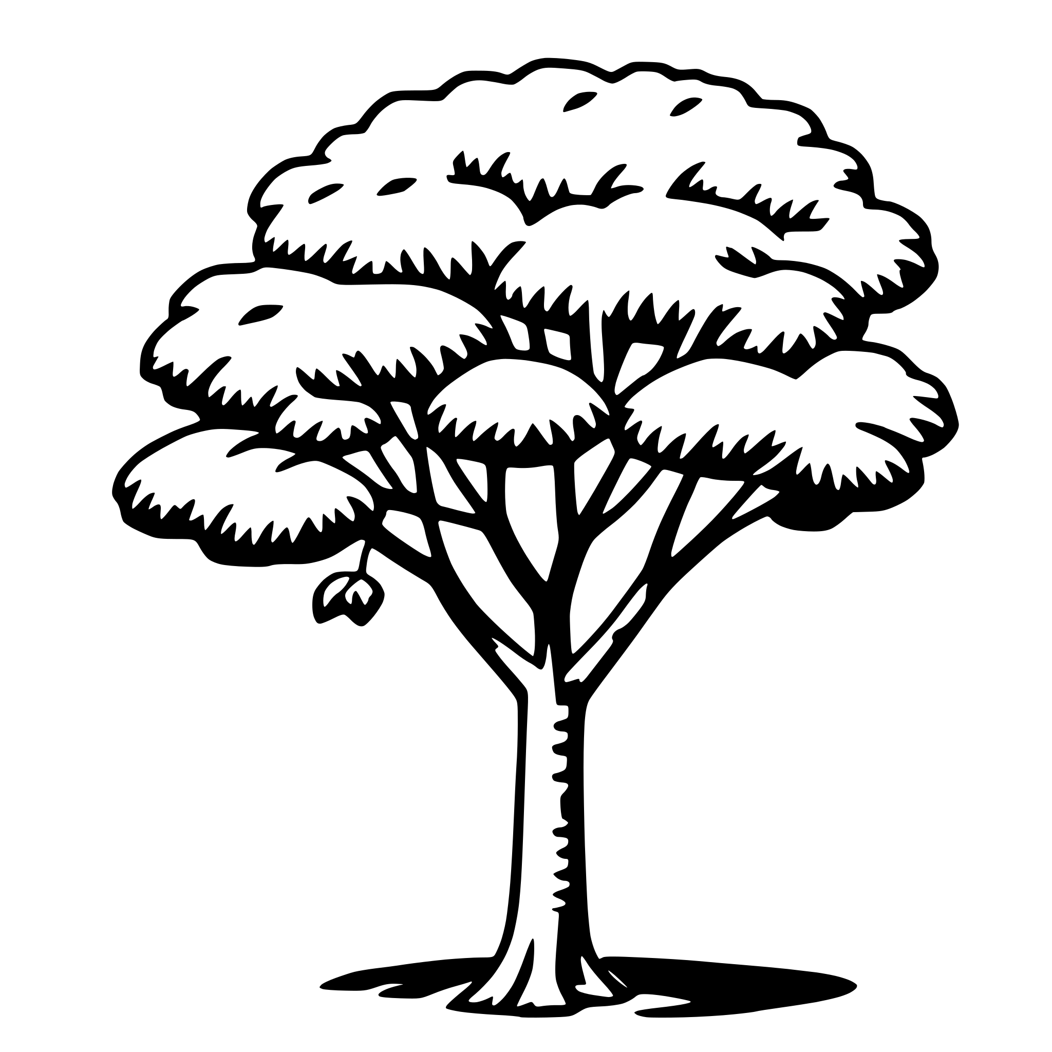 AI-generated SVG of a acacia tree