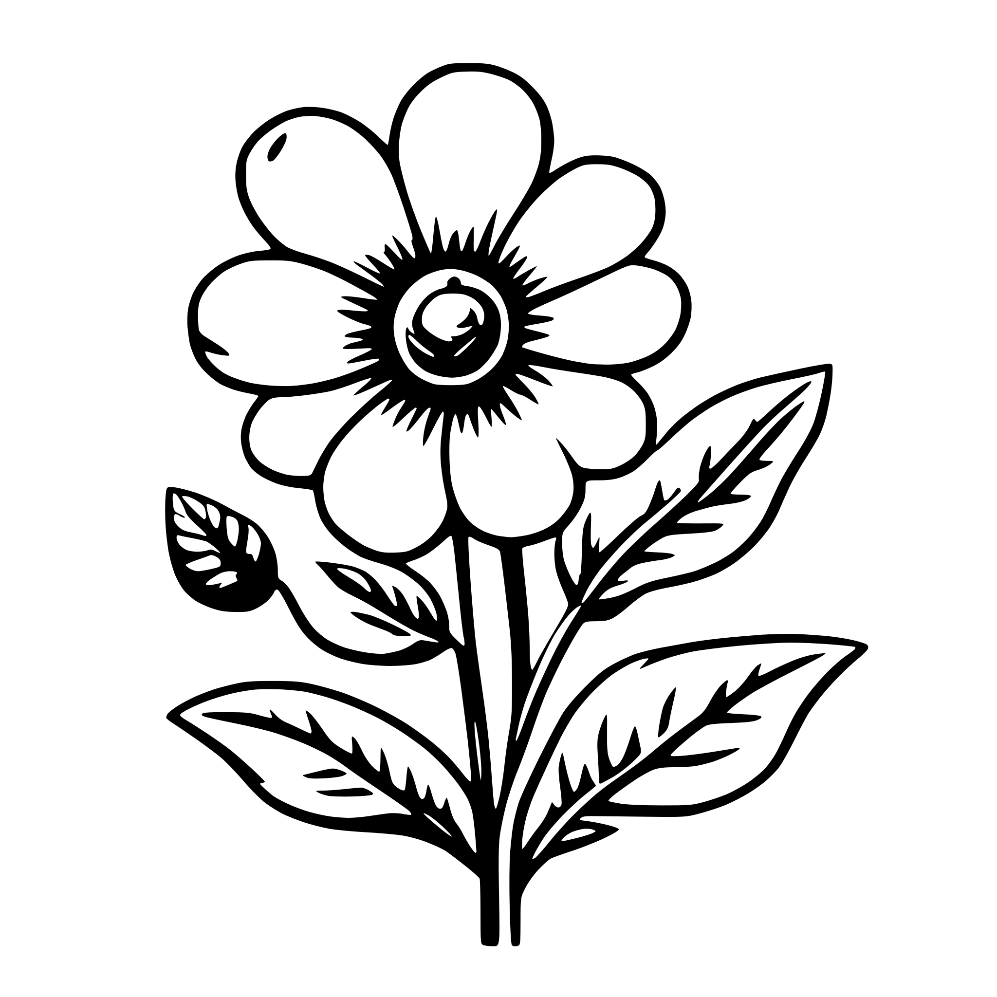 AI-generated SVG of a flower