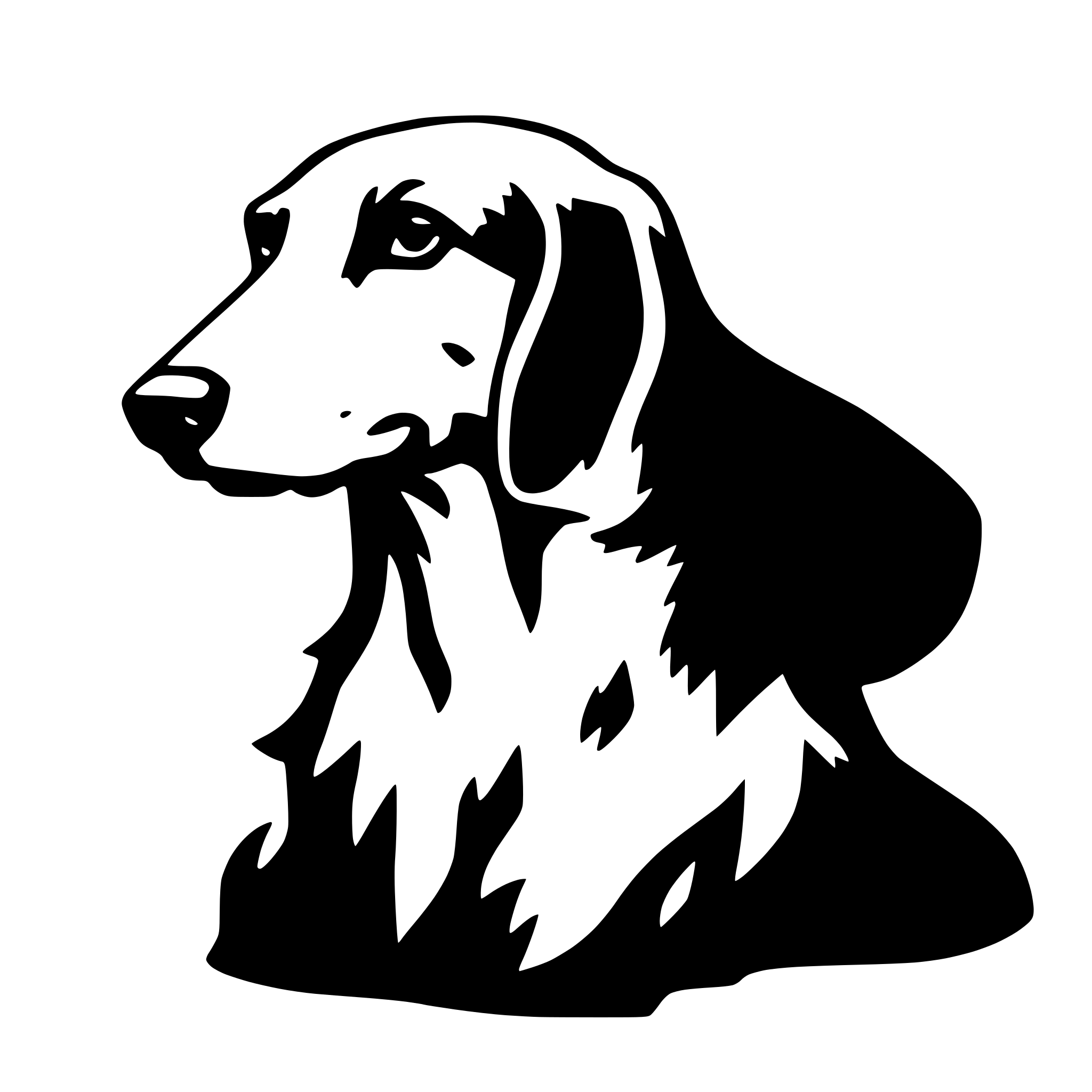 AI-generated SVG of a Foxhound icon