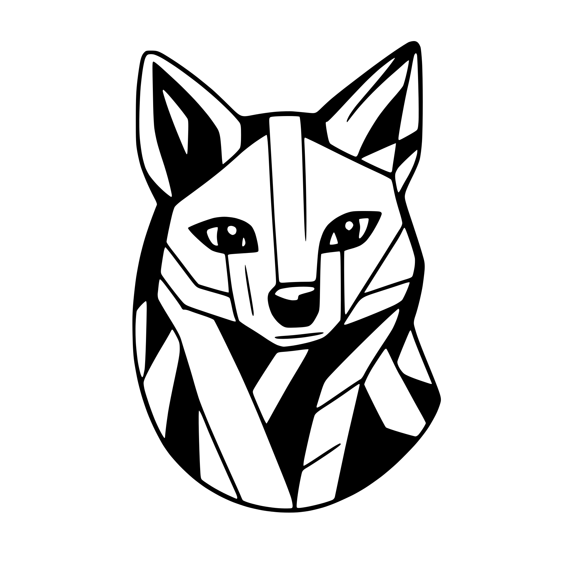 AI-generated SVG of a geometric fox