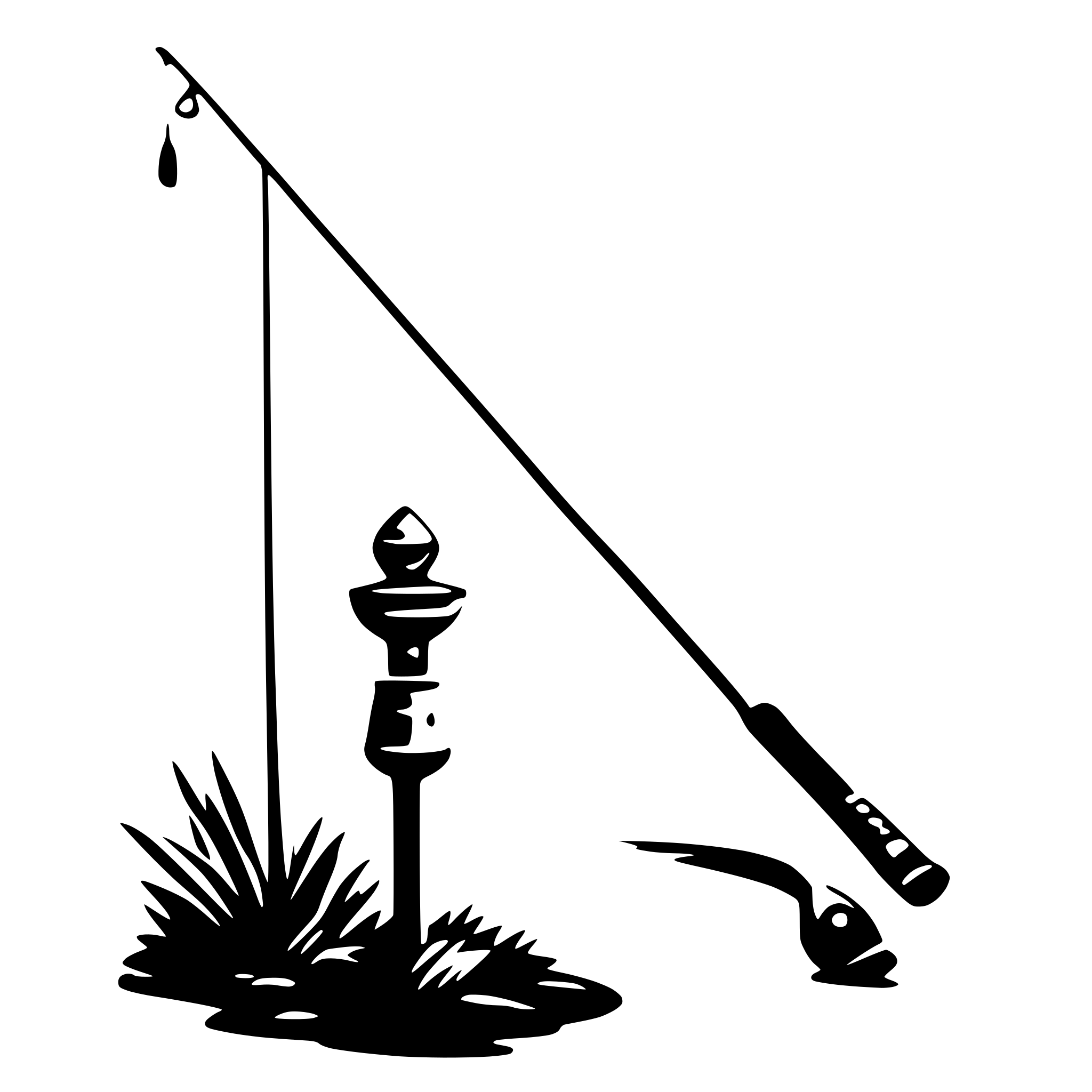 AI-generated SVG of 'Fishing rod'