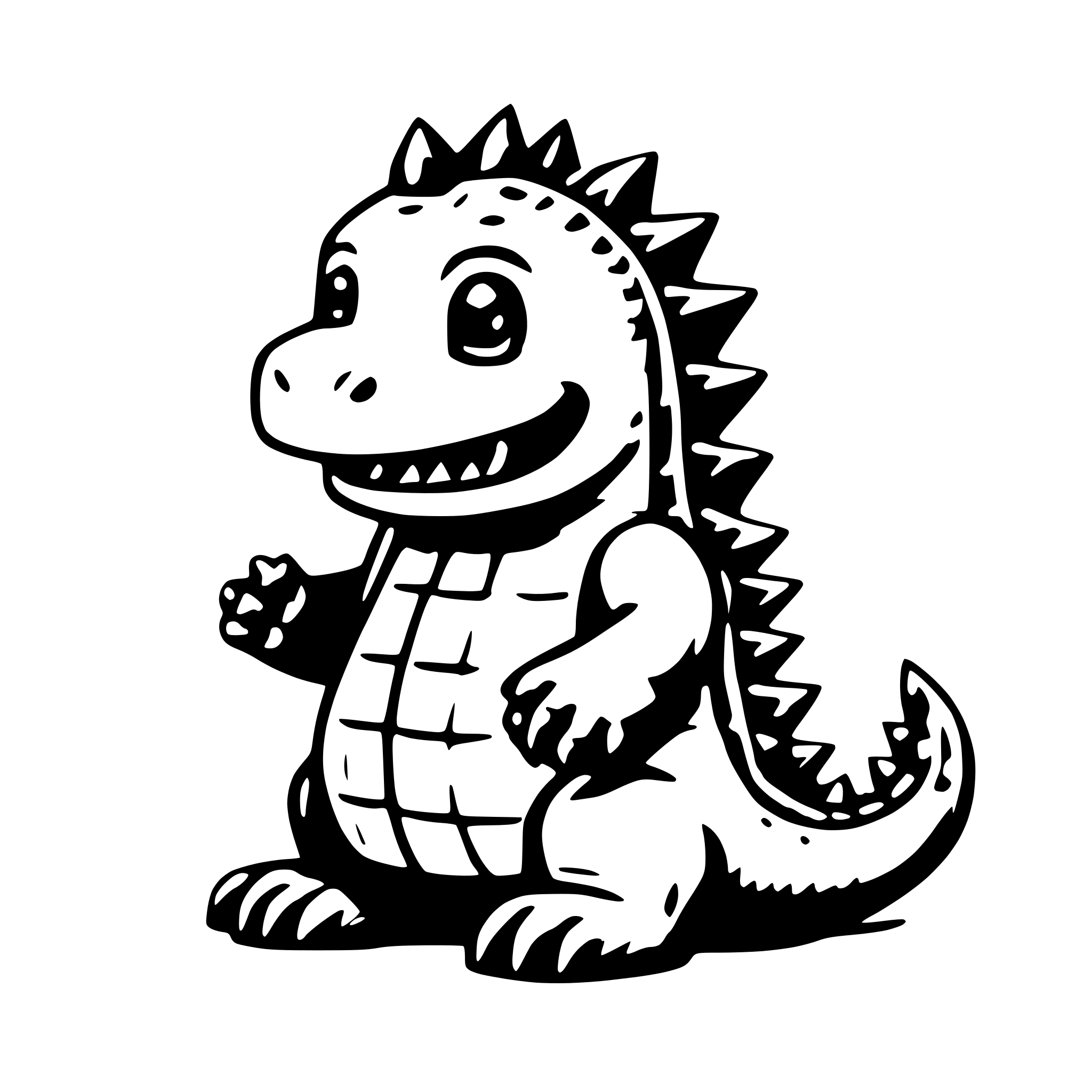 AI-generated SVG of 'cute baby godzilla'