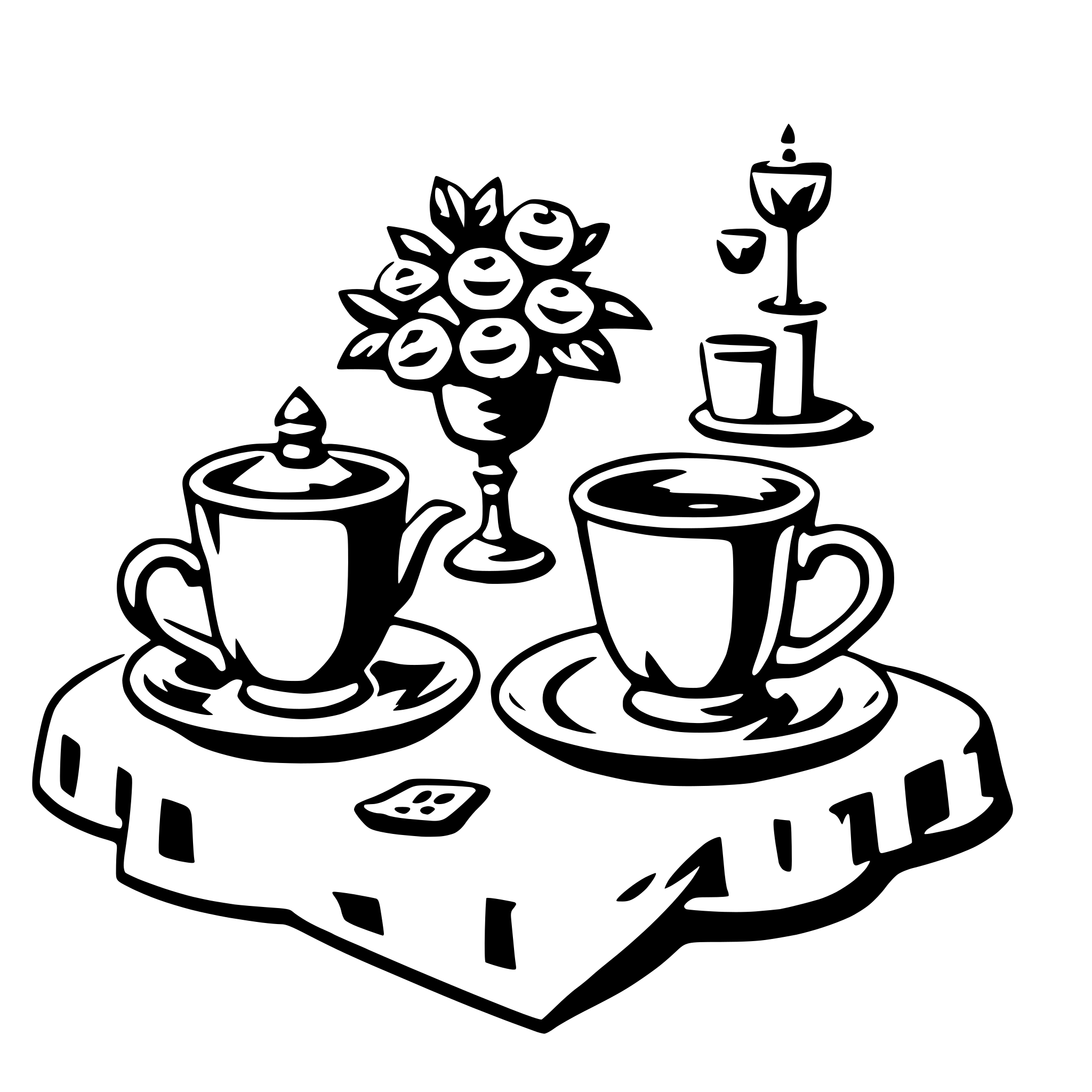 AI-generated SVG of a romantic tea party