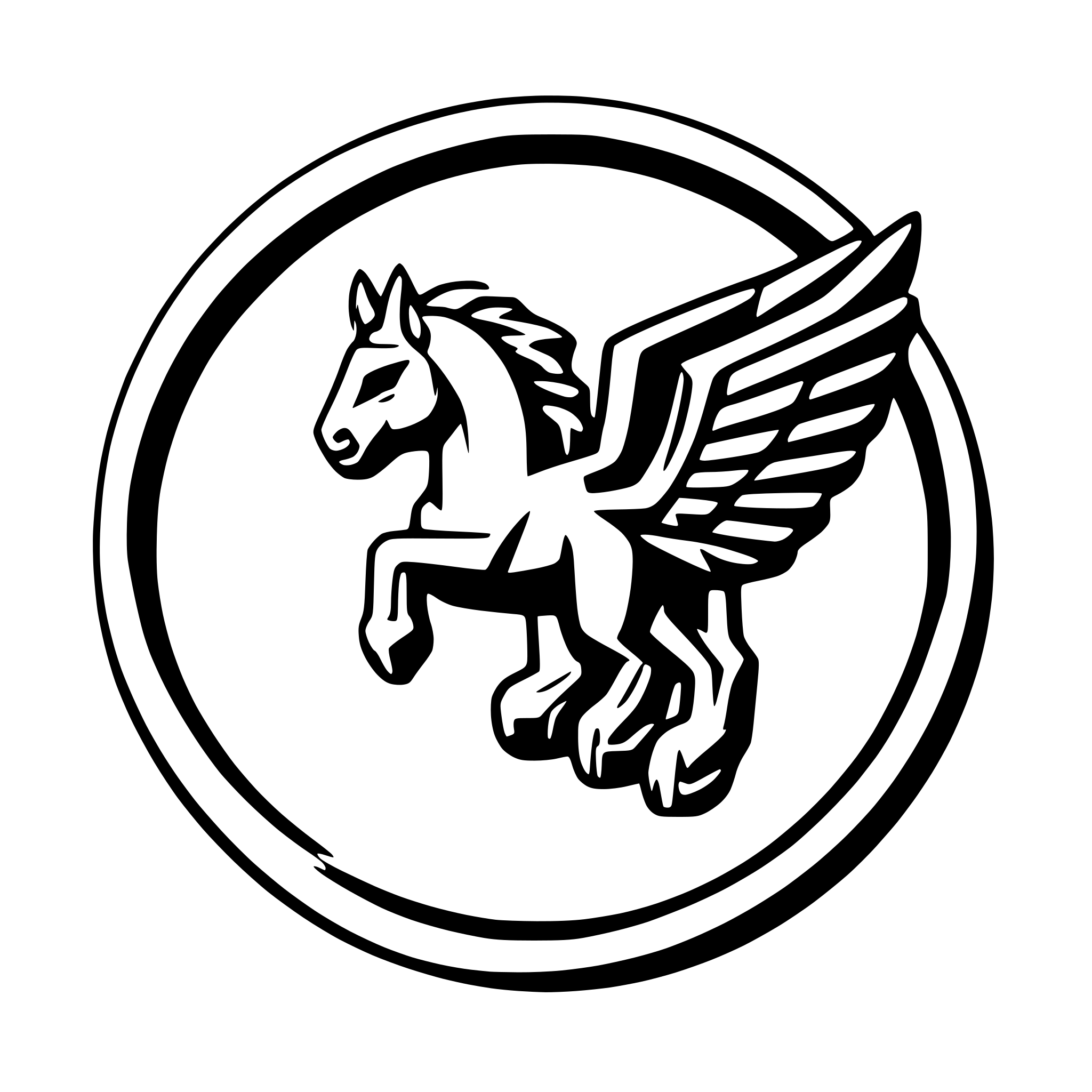 AI-generated SVG of 'Harsh War Electronic Pegasus'